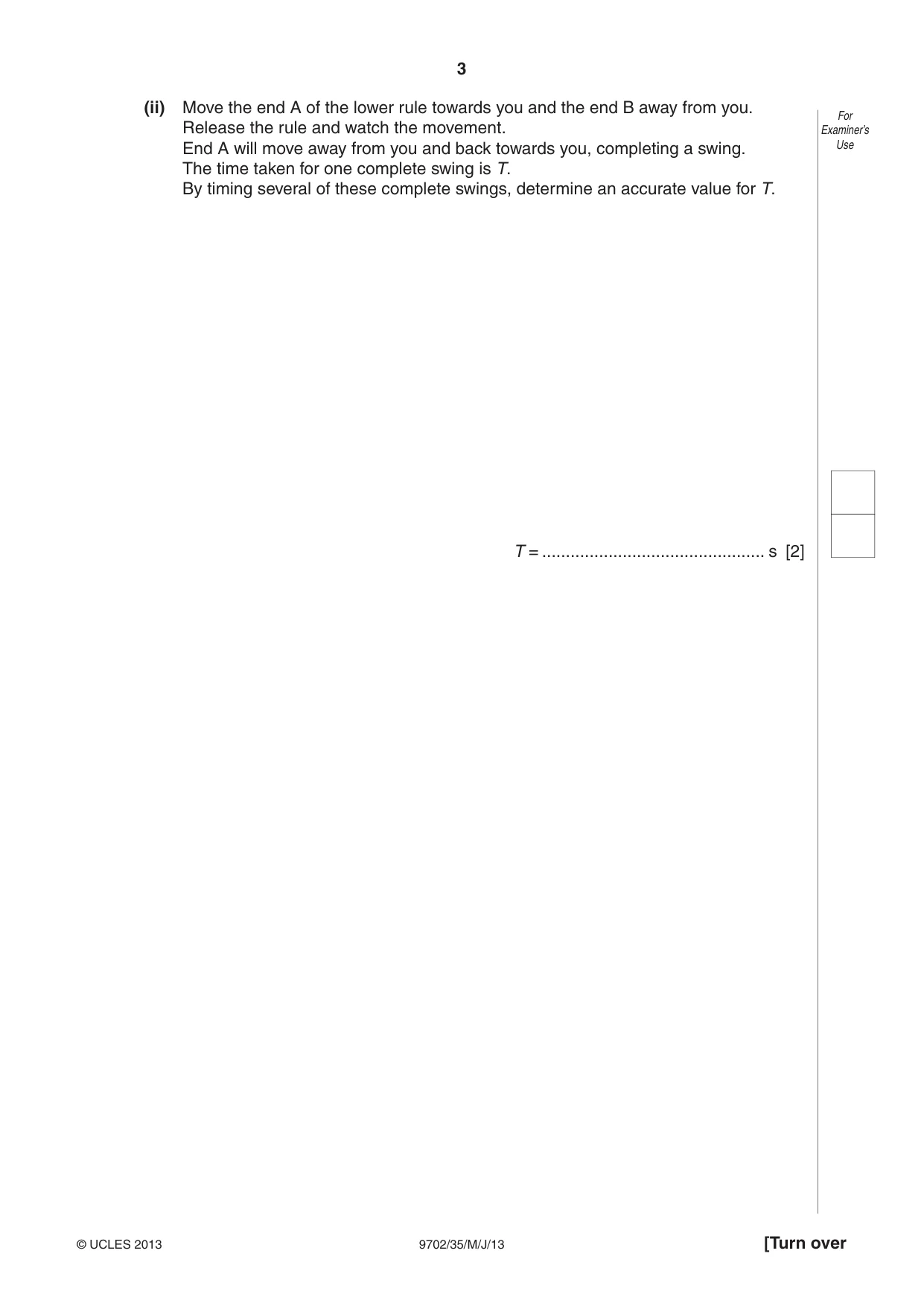 Cambridge A Level Physics 9702 2013 May/June Paper 3 · Variant 5 question paper, page 3 of 12