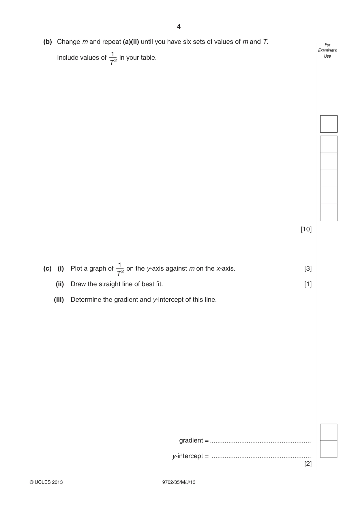 Cambridge A Level Physics 9702 2013 May/June Paper 3 · Variant 5 question paper, page 4 of 12