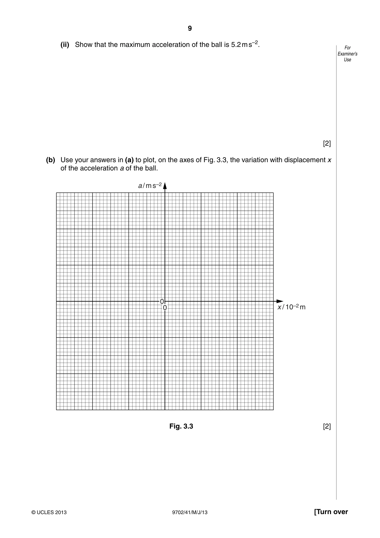 Cambridge A Level Physics 9702 2013 May/June Paper 4 · Variant 1 question paper, page 9 of 24