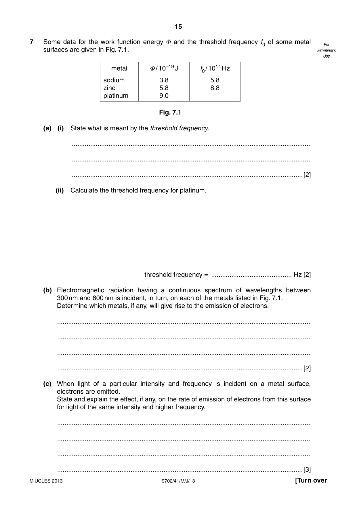 Cambridge A Level Physics 9702 2013 May/June Paper 4 · Variant 1 question paper, page 15 of 24