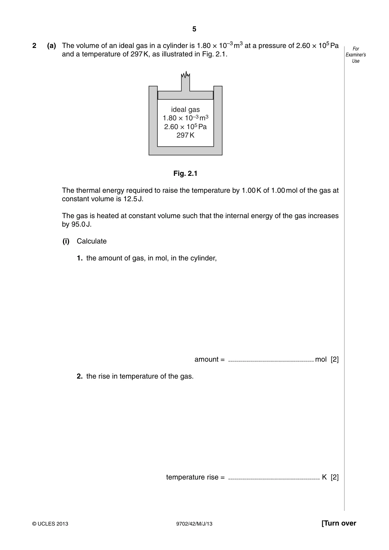 Cambridge A Level Physics 9702 2013 May/June Paper 4 · Variant 2 question paper, page 5 of 24