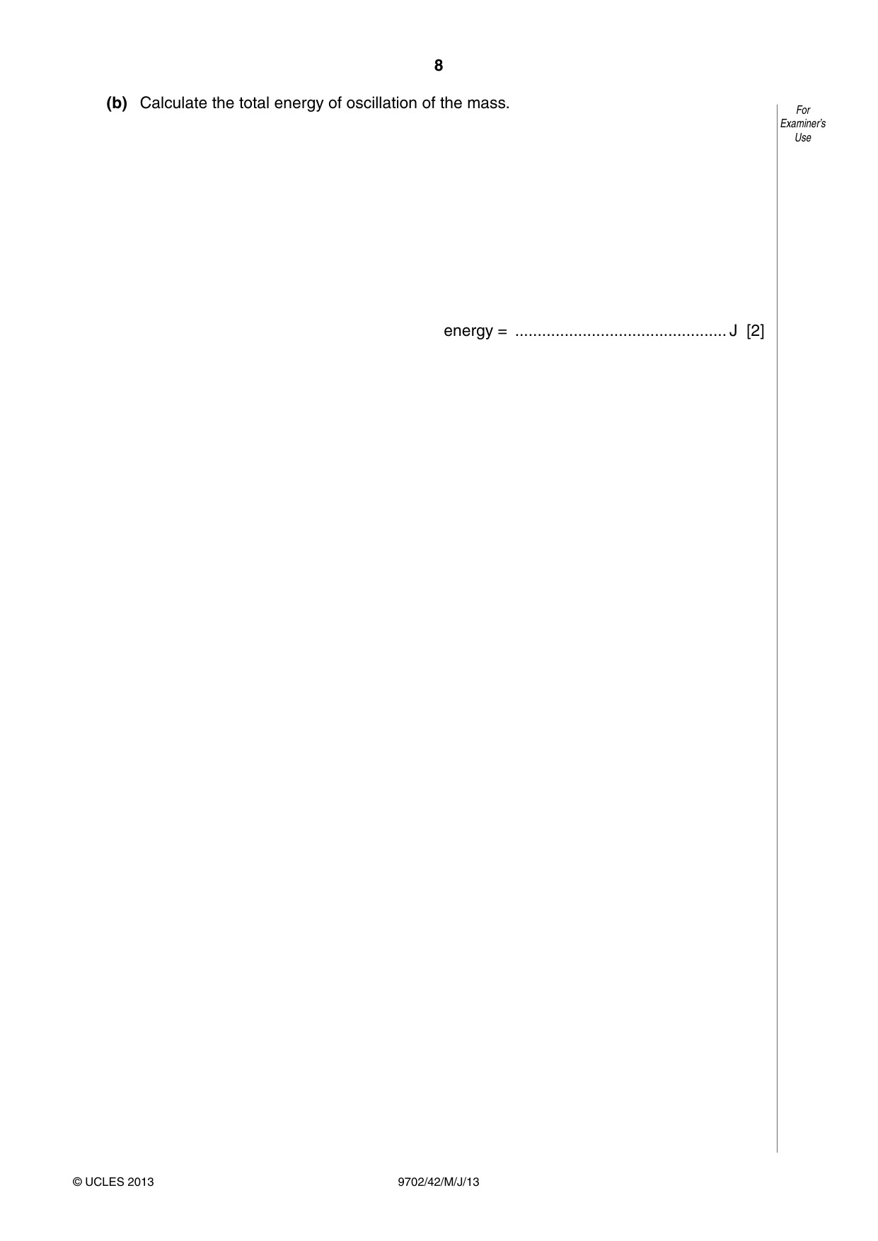 Cambridge A Level Physics 9702 2013 May/June Paper 4 · Variant 2 question paper, page 8 of 24