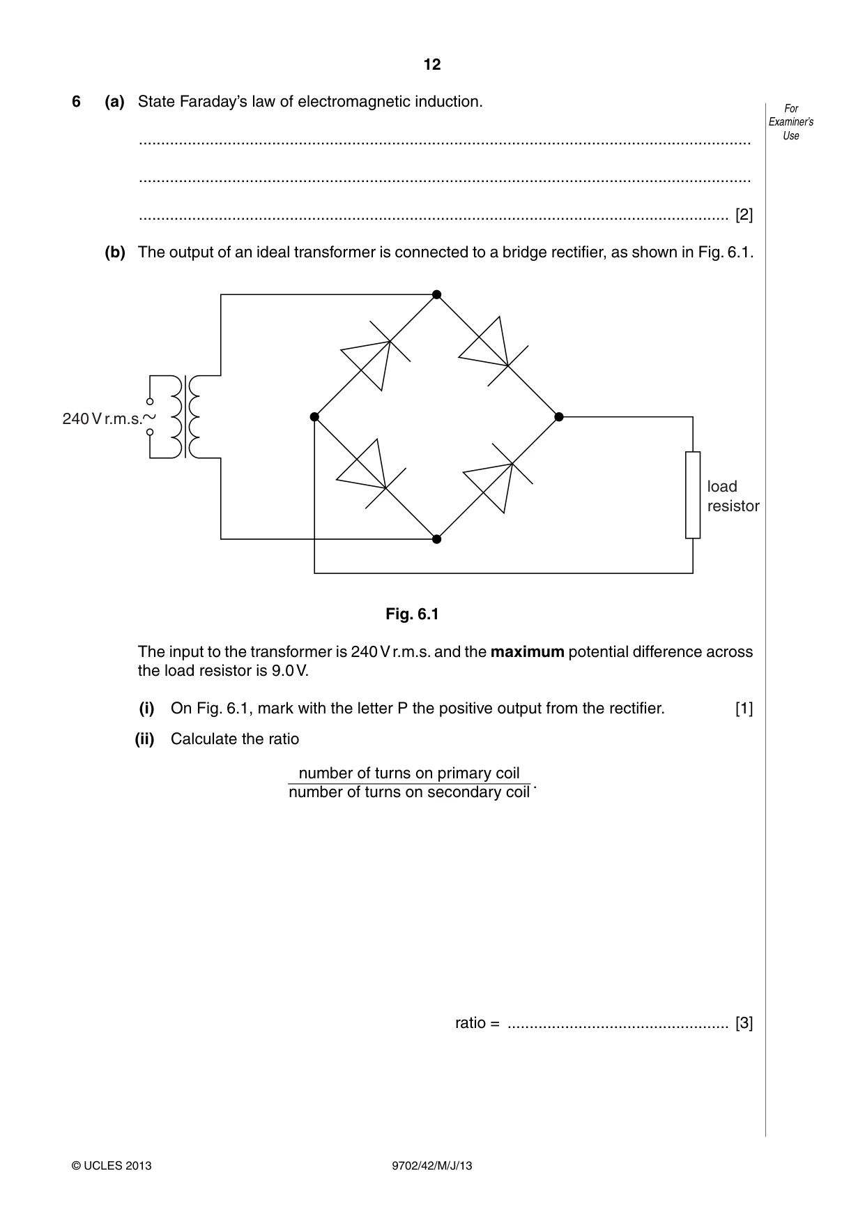 Cambridge A Level Physics 9702 2013 May/June Paper 4 · Variant 2 question paper, page 12 of 24