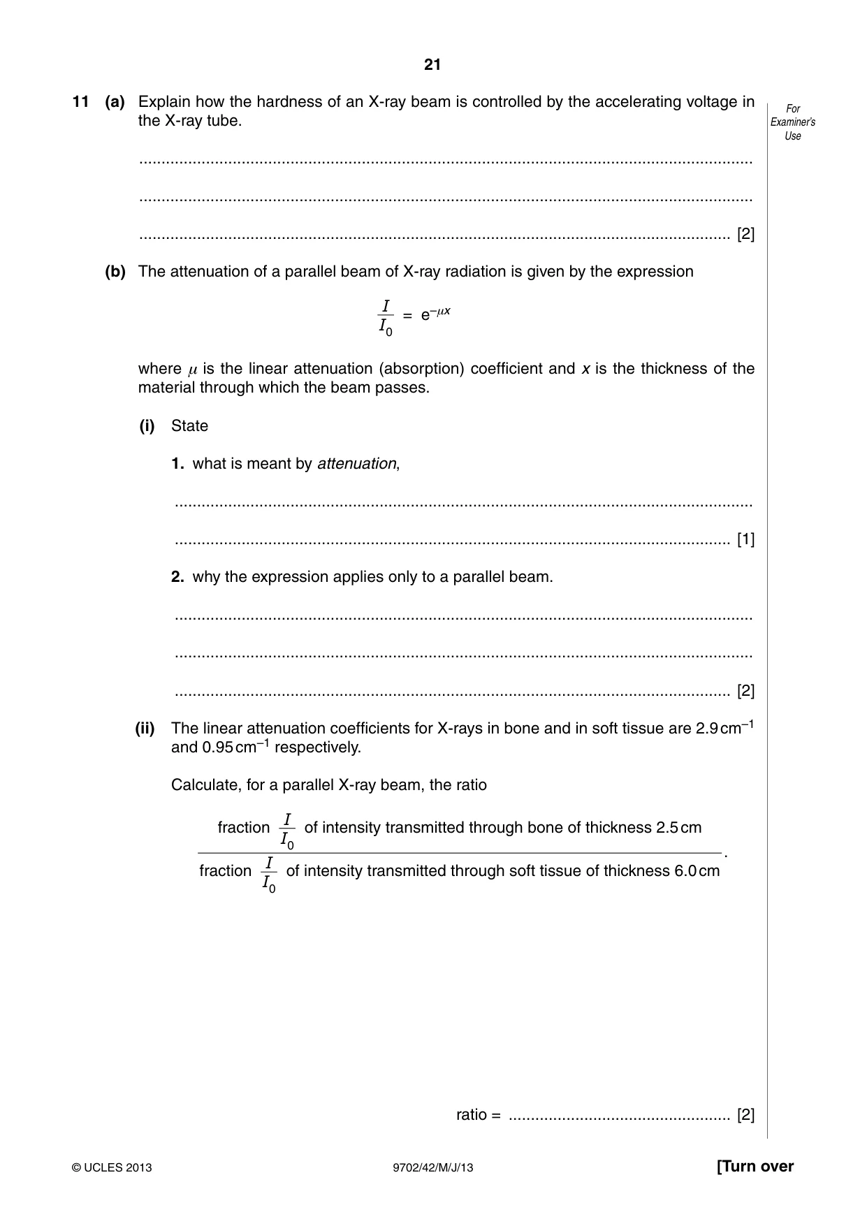 Cambridge A Level Physics 9702 2013 May/June Paper 4 · Variant 2 question paper, page 21 of 24