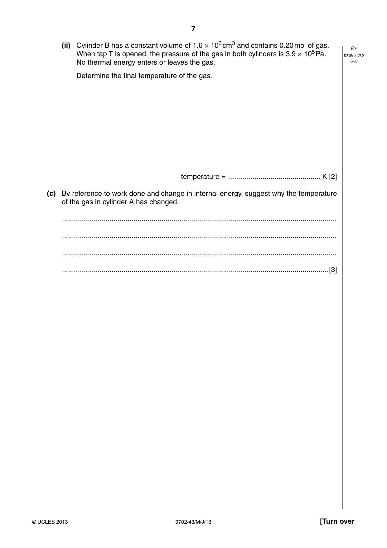Cambridge A Level Physics 9702 2013 May/June Paper 4 · Variant 3 question paper, page 7 of 24