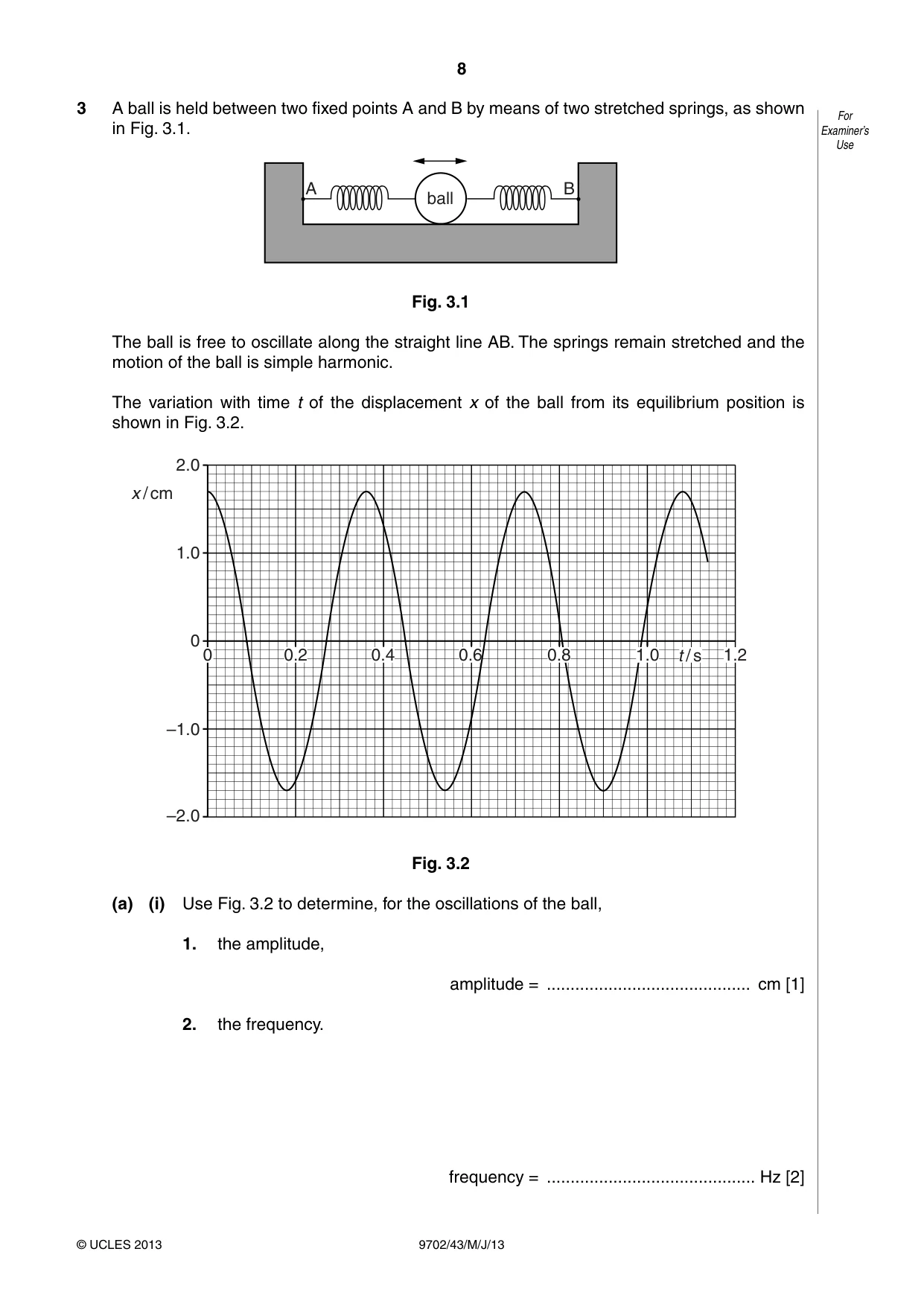 Cambridge A Level Physics 9702 2013 May/June Paper 4 · Variant 3 question paper, page 8 of 24
