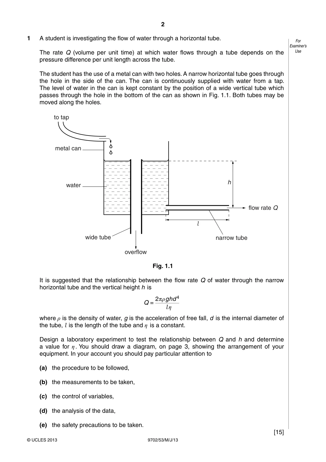 Cambridge A Level Physics 9702 2013 May/June Paper 5 · Variant 3 question paper, page 2 of 8