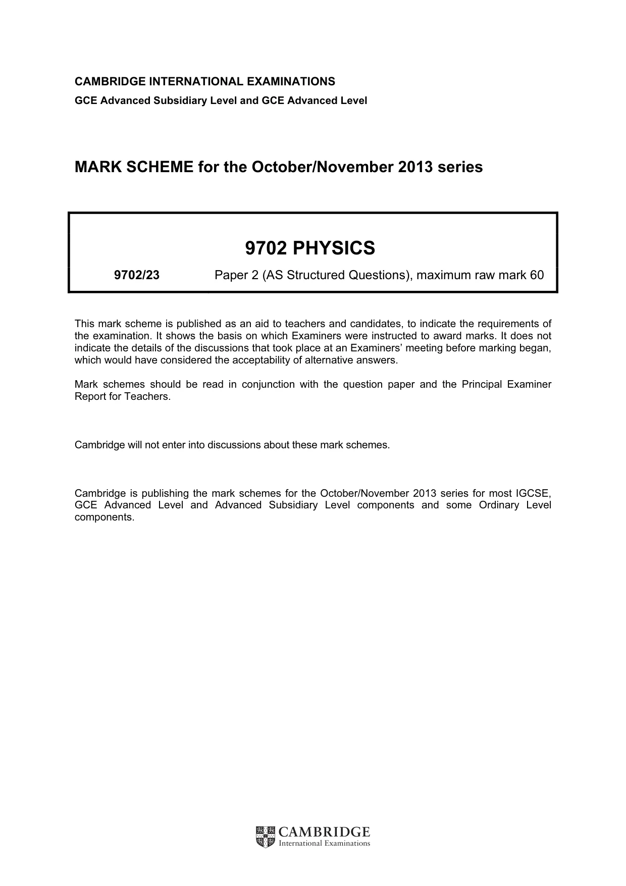 Mark scheme, page 1 of 4