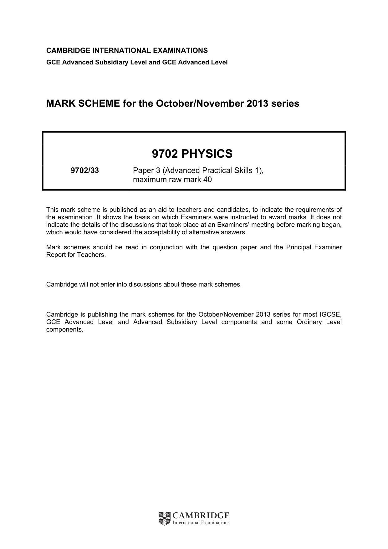Mark scheme, page 1 of 4