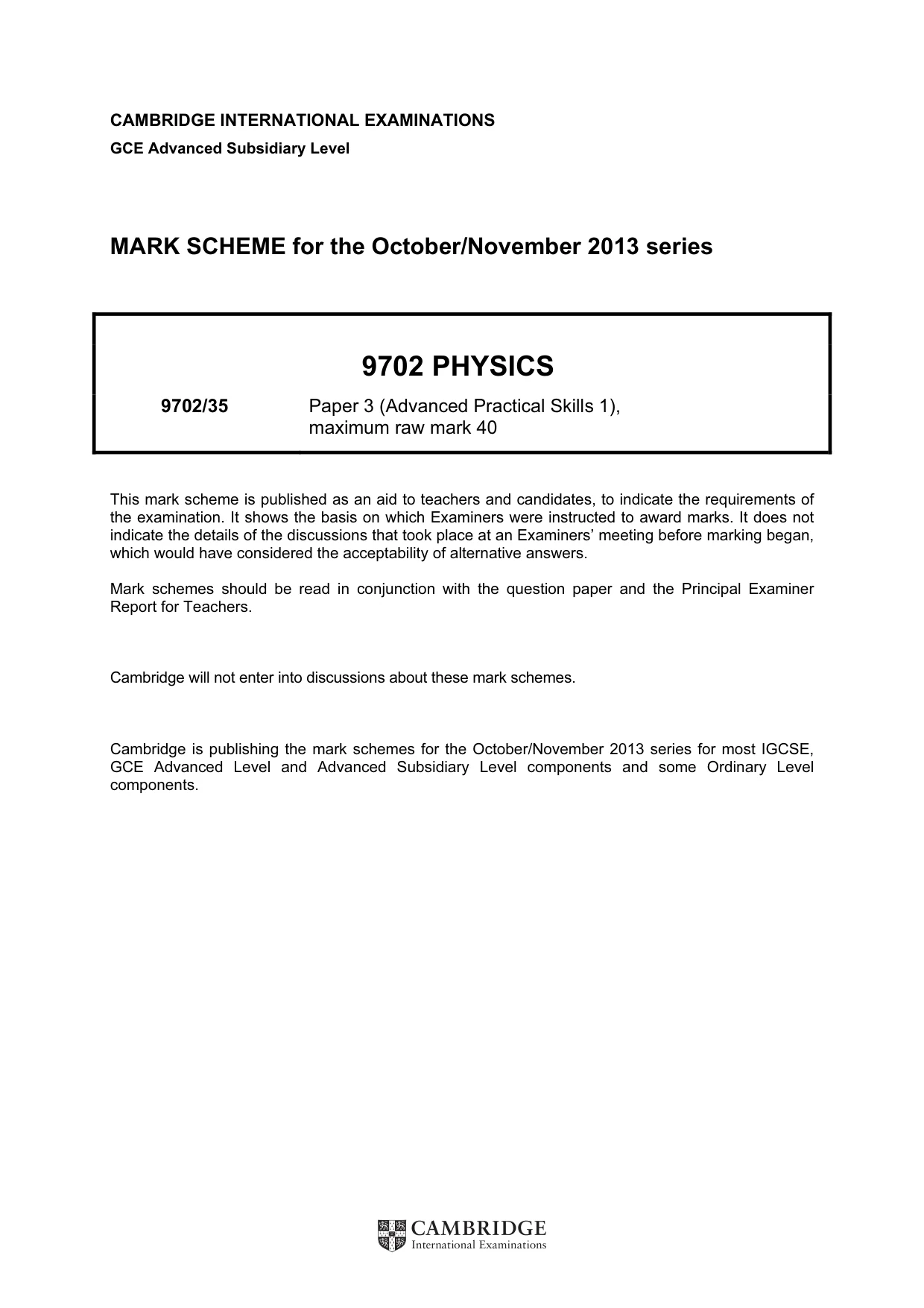 Mark scheme, page 1 of 4