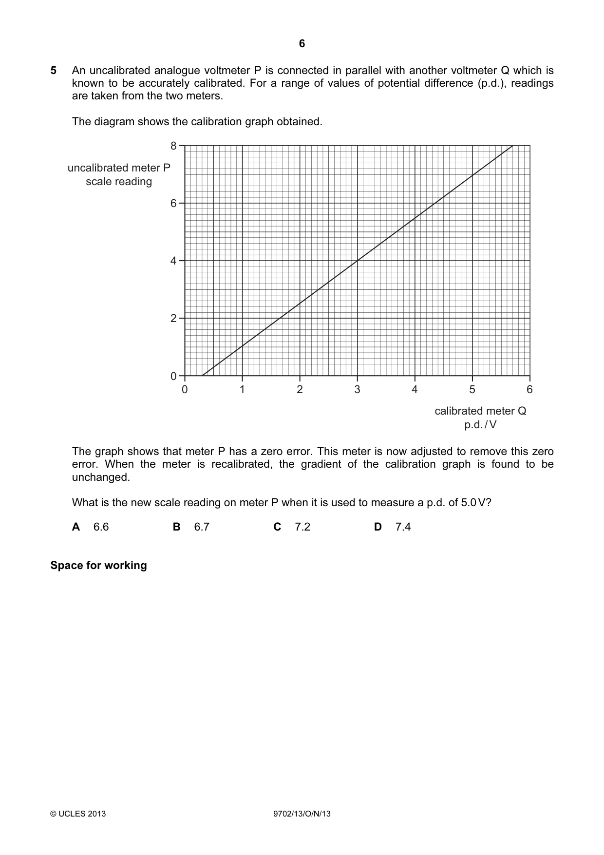 Cambridge A Level Physics 9702 2013 Oct/Nov Paper 1 · Variant 3 question paper, page 6 of 24