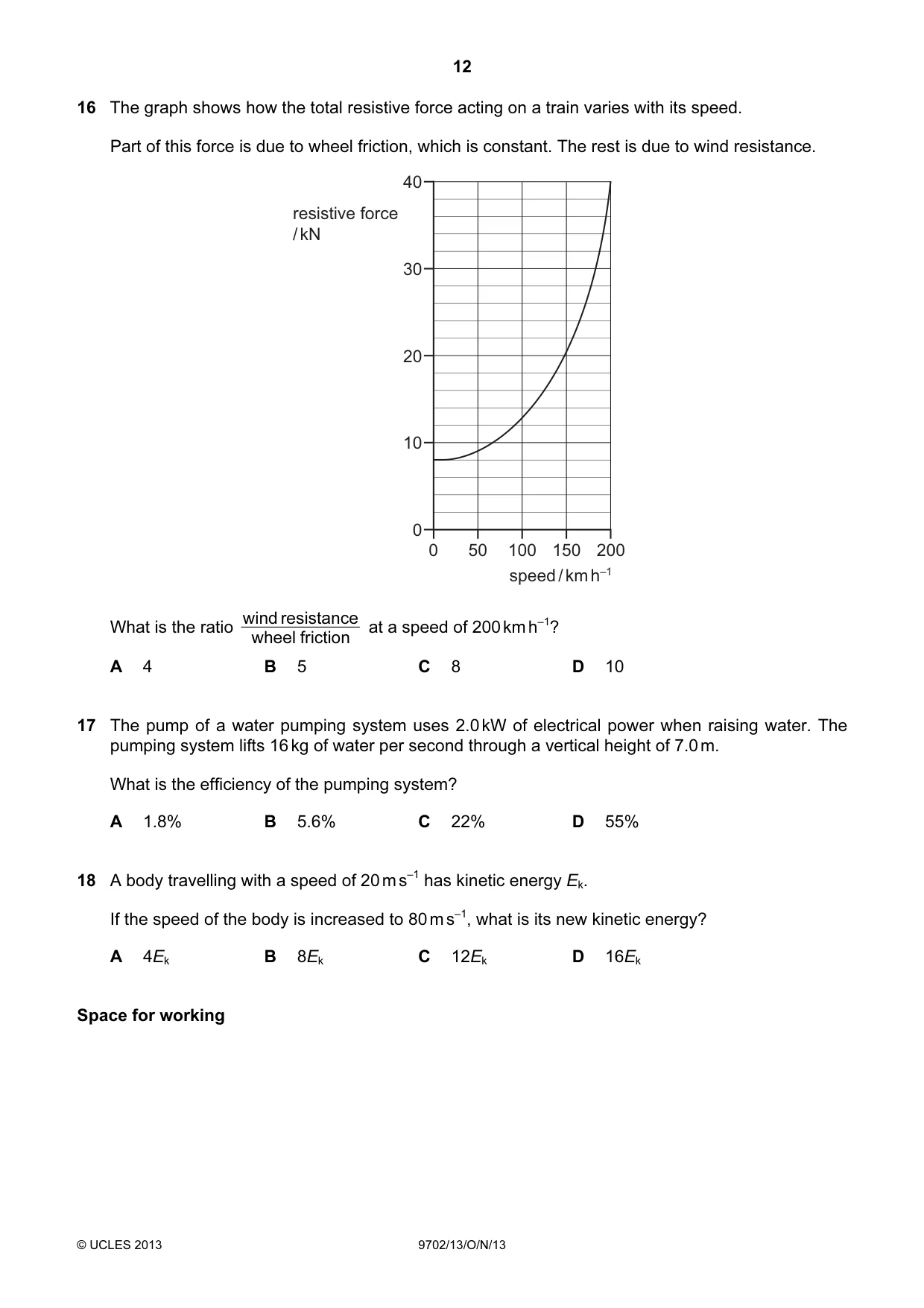Cambridge A Level Physics 9702 2013 Oct/Nov Paper 1 · Variant 3 question paper, page 12 of 24