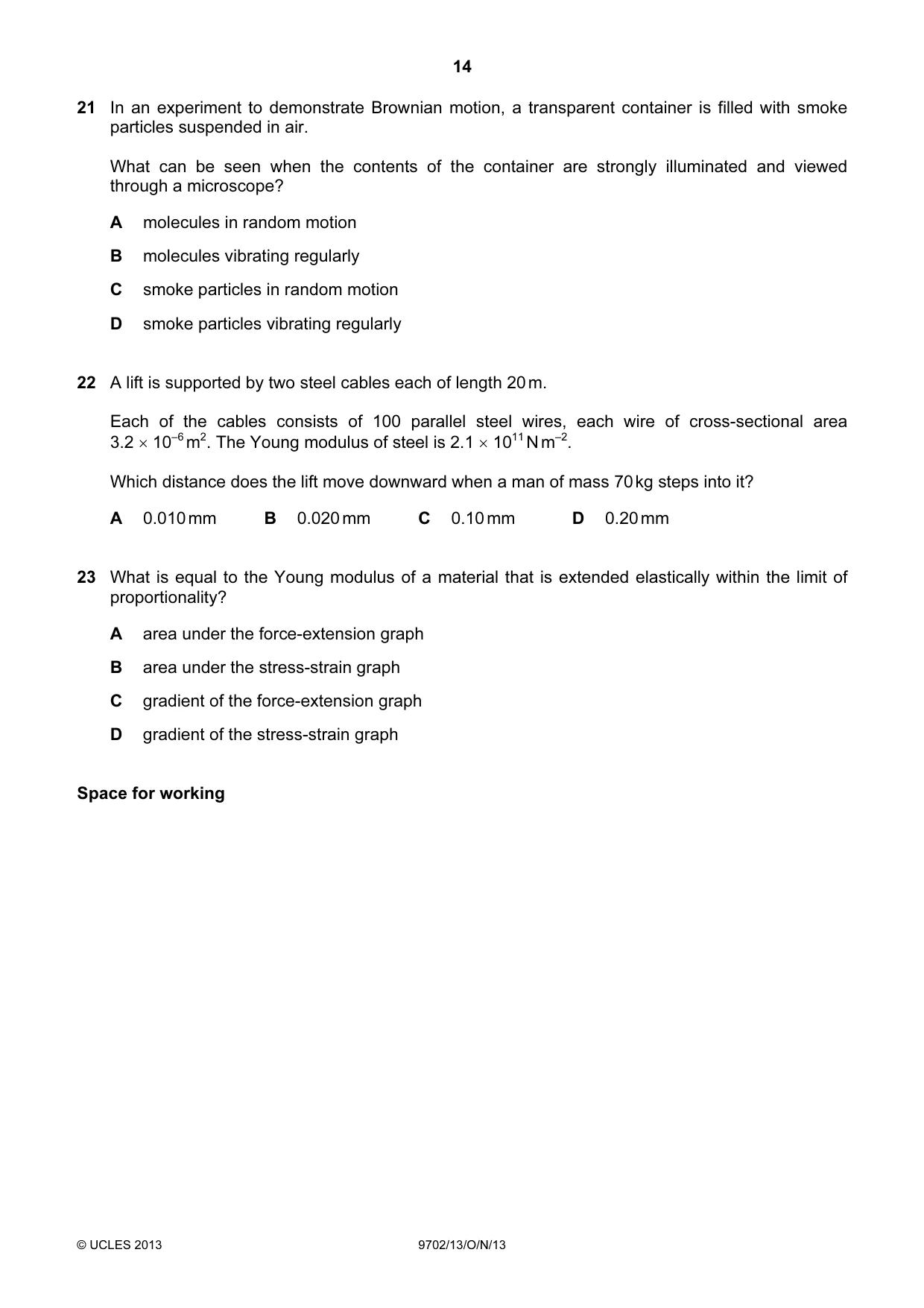 Cambridge A Level Physics 9702 2013 Oct/Nov Paper 1 · Variant 3 question paper, page 14 of 24