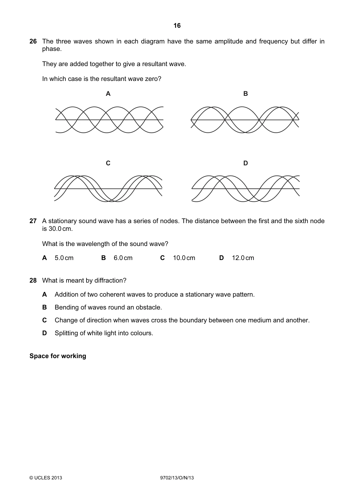 Cambridge A Level Physics 9702 2013 Oct/Nov Paper 1 · Variant 3 question paper, page 16 of 24