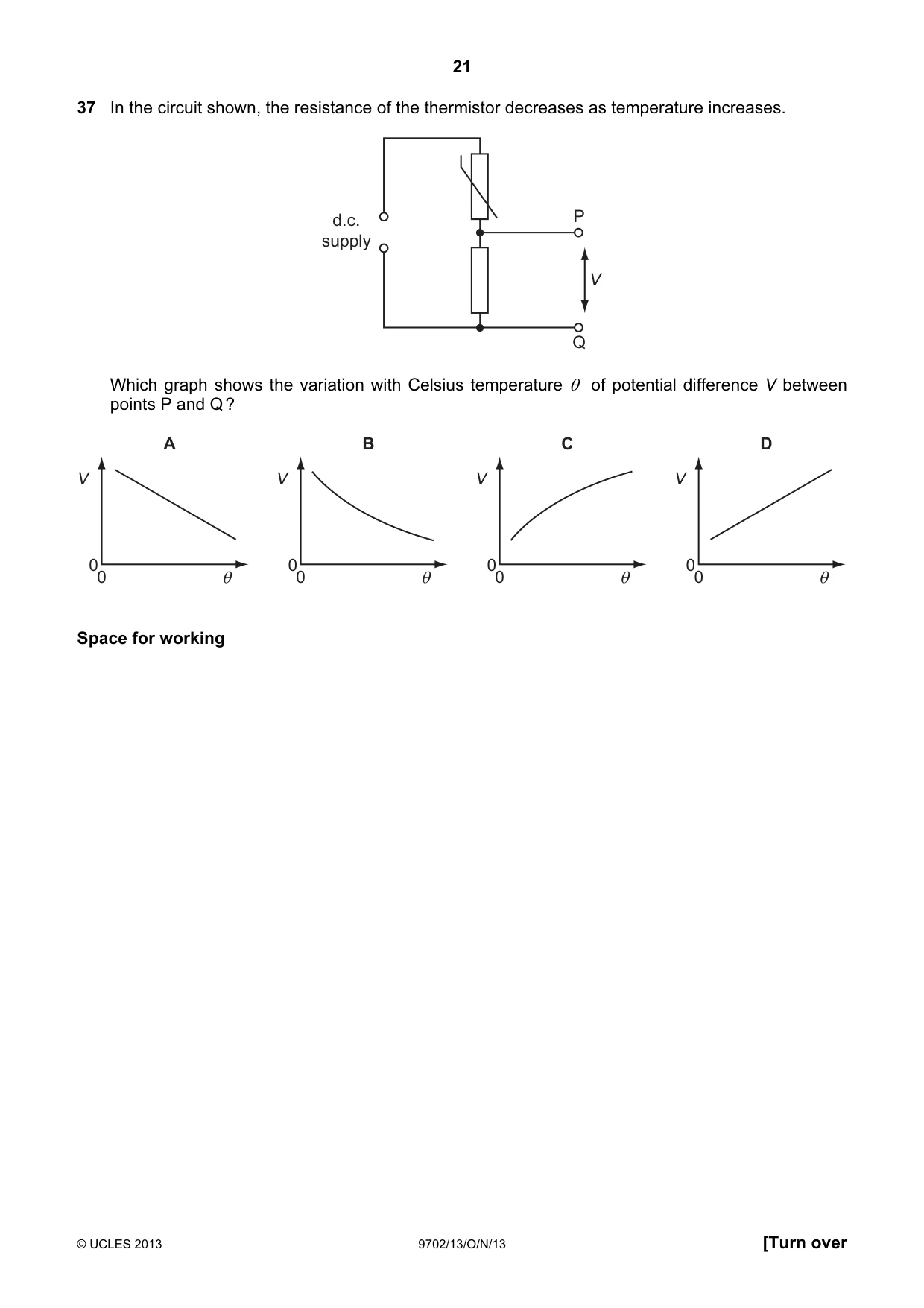 Cambridge A Level Physics 9702 2013 Oct/Nov Paper 1 · Variant 3 question paper, page 21 of 24