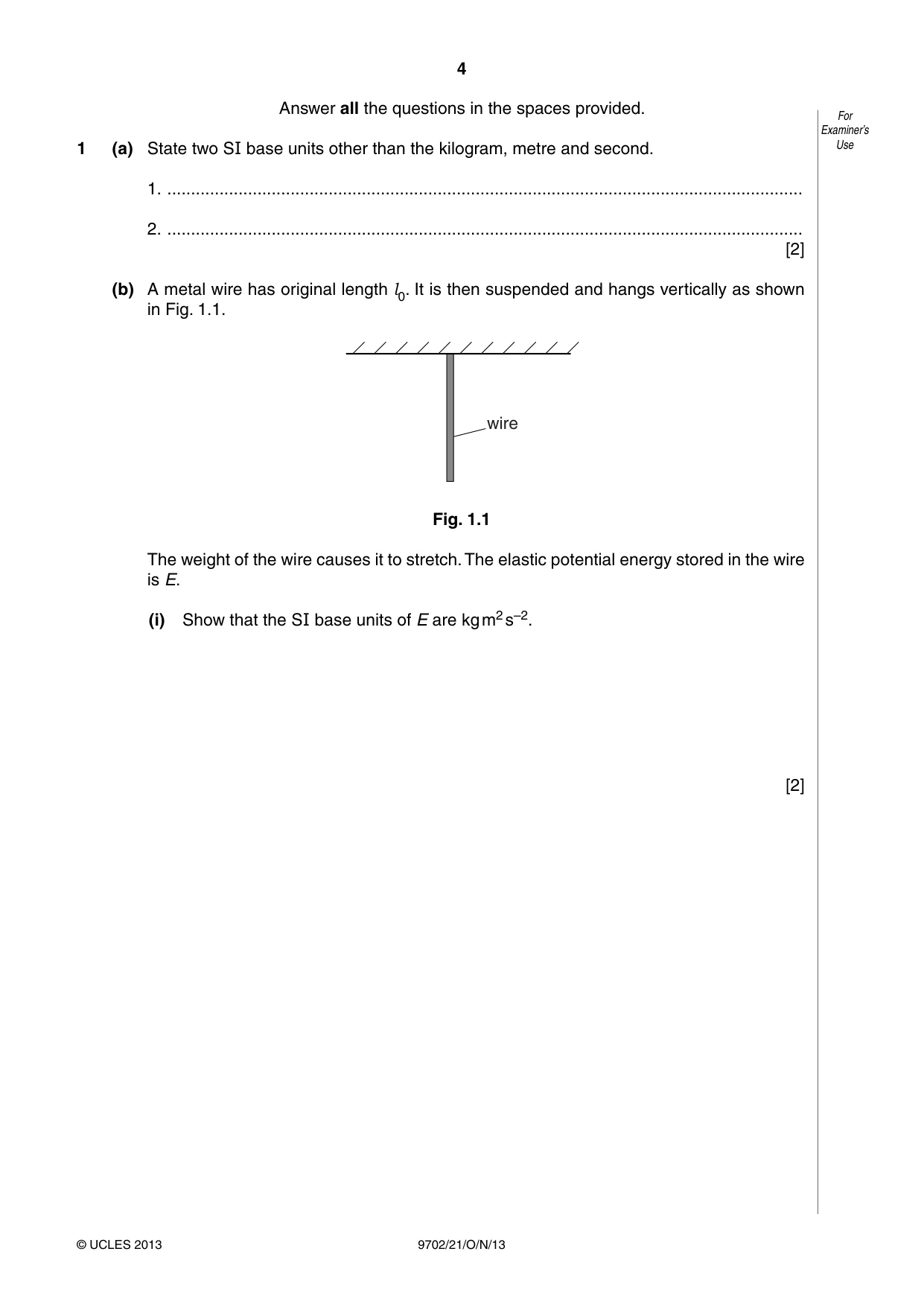 Cambridge A Level Physics 9702 2013 Oct/Nov Paper 2 · Variant 1 question paper, page 4 of 16