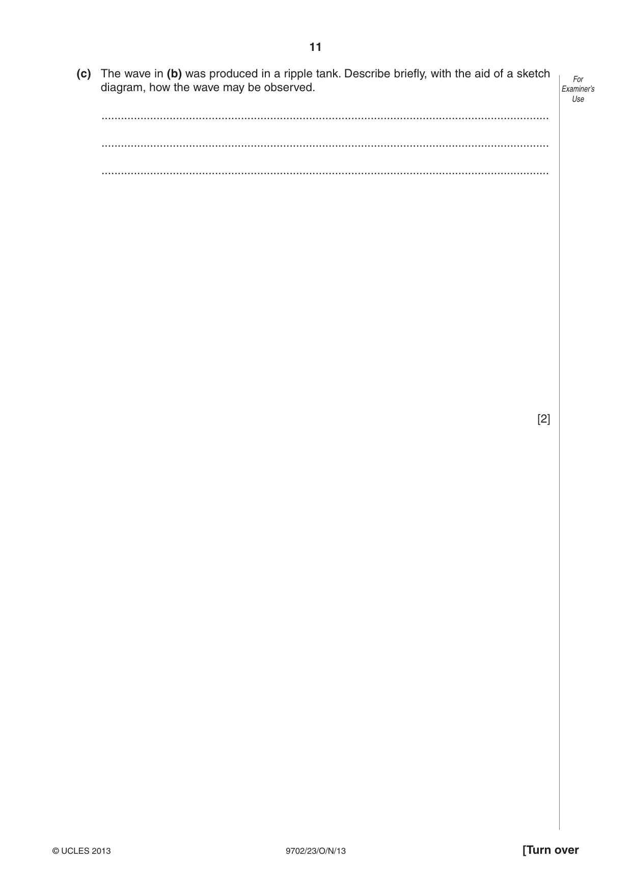 Cambridge A Level Physics 9702 2013 Oct/Nov Paper 2 · Variant 3 question paper, page 11 of 16