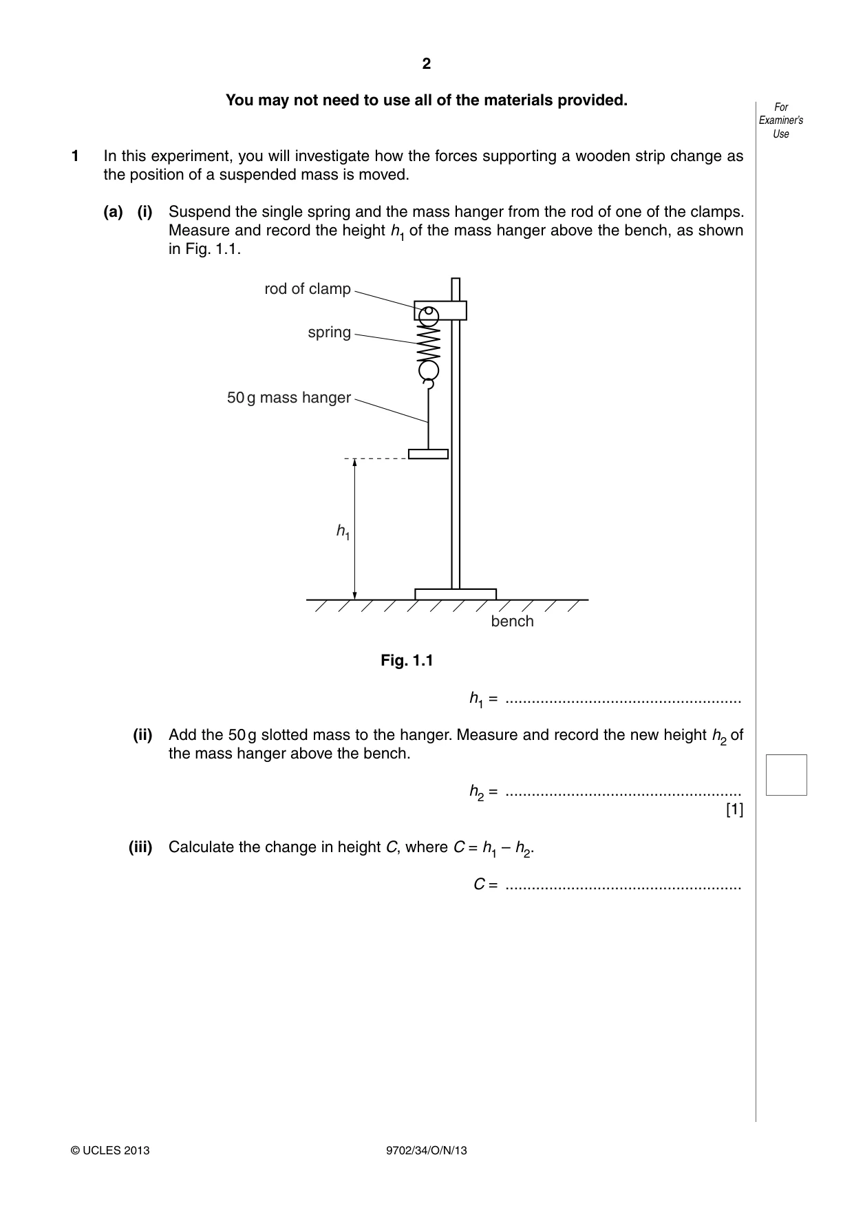 Cambridge A Level Physics 9702 2013 Oct/Nov Paper 3 · Variant 4 question paper, page 2 of 12