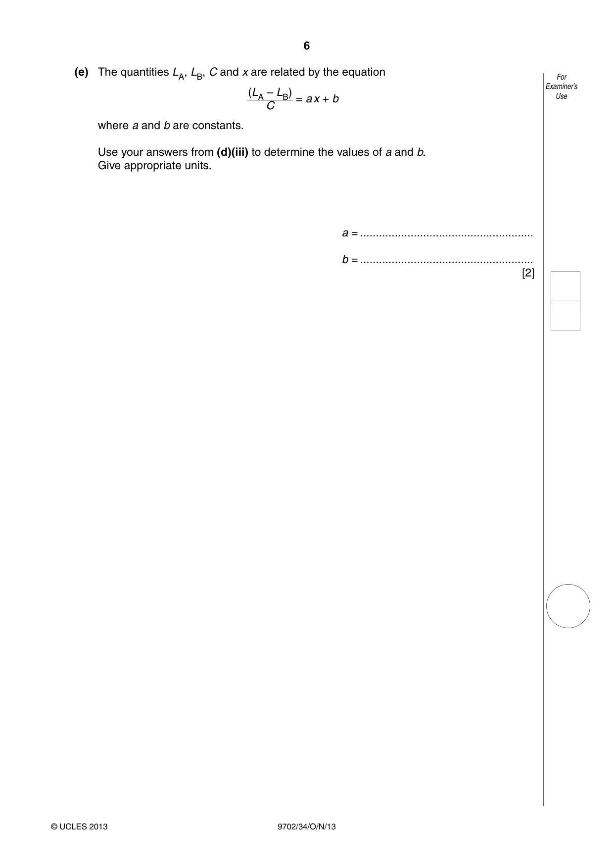 Cambridge A Level Physics 9702 2013 Oct/Nov Paper 3 · Variant 4 question paper, page 6 of 12