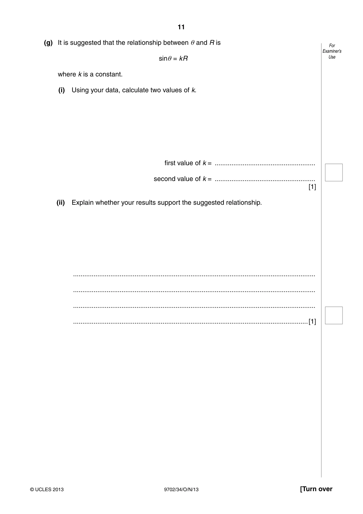 Cambridge A Level Physics 9702 2013 Oct/Nov Paper 3 · Variant 4 question paper, page 11 of 12