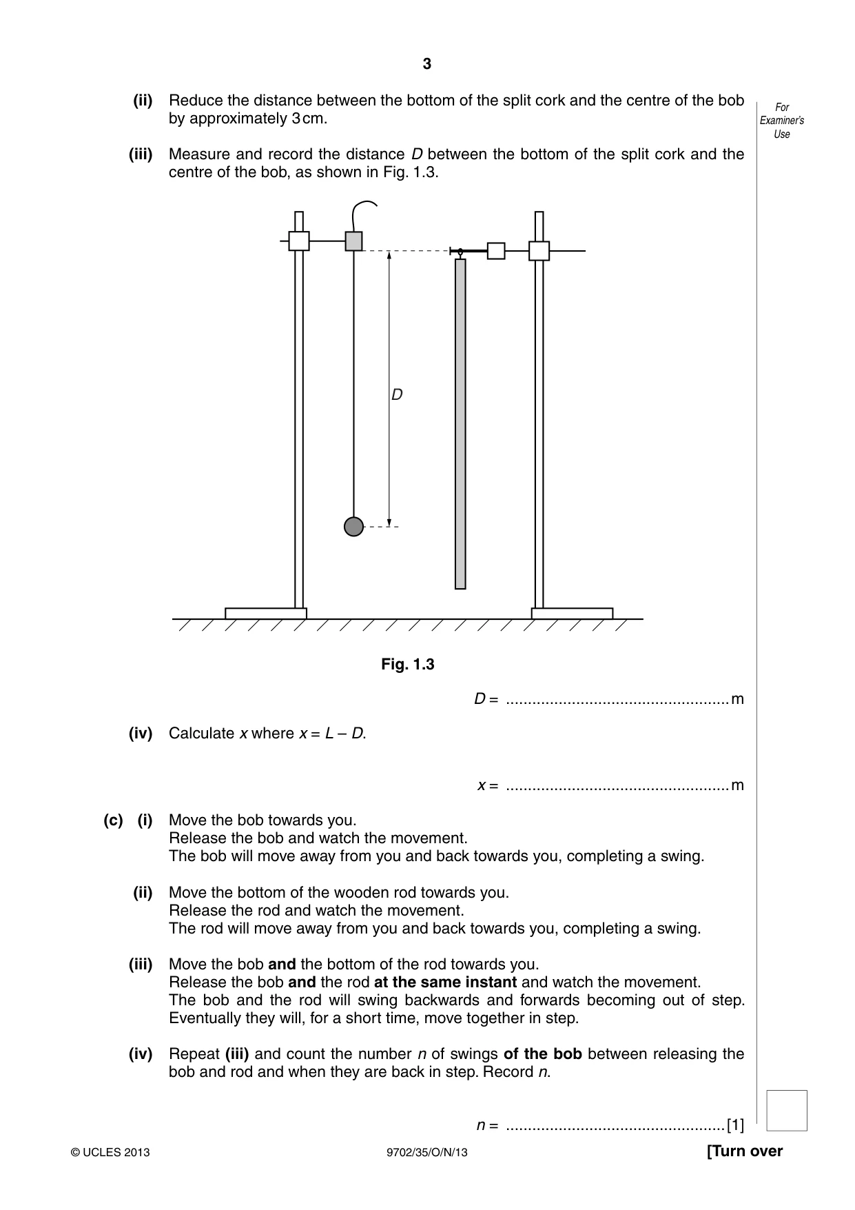 Cambridge A Level Physics 9702 2013 Oct/Nov Paper 3 · Variant 5 question paper, page 3 of 12