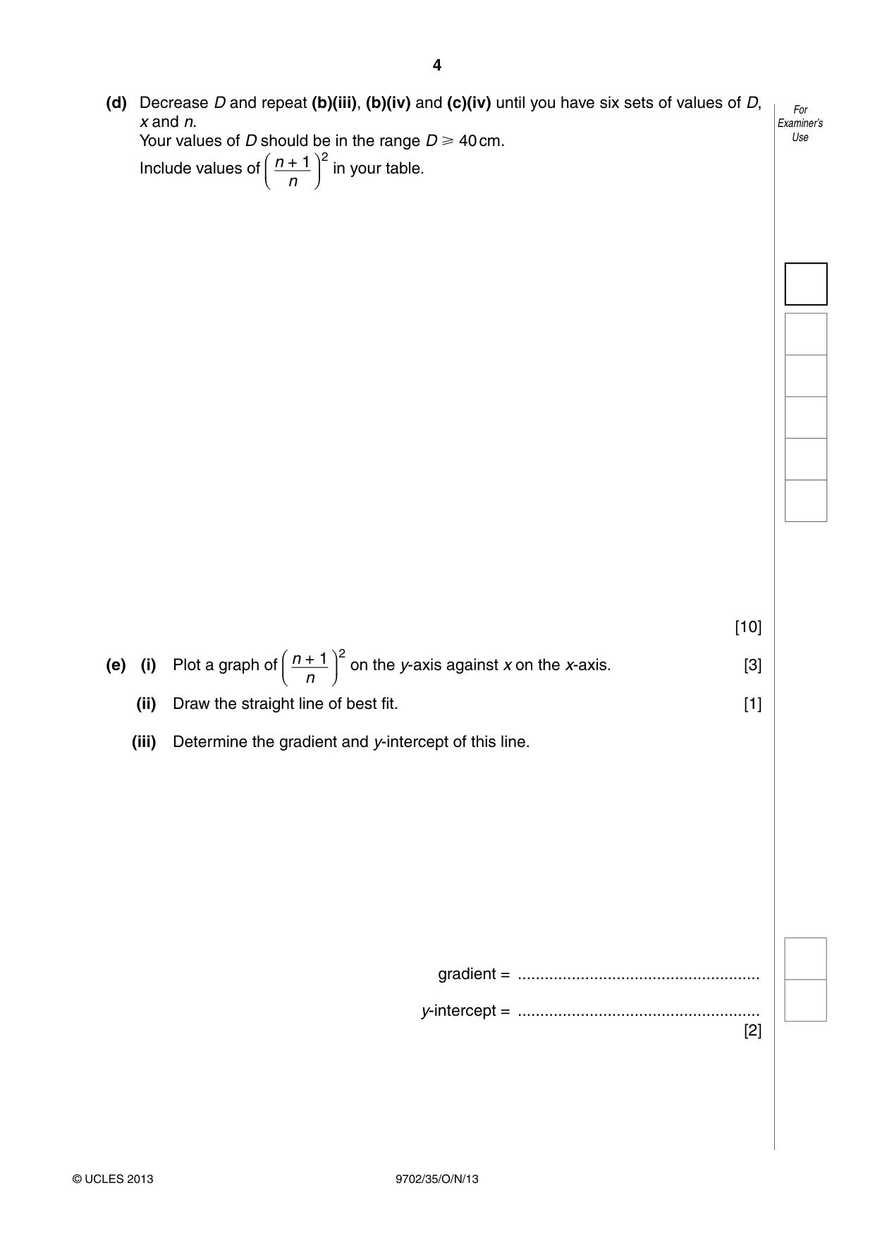 Cambridge A Level Physics 9702 2013 Oct/Nov Paper 3 · Variant 5 question paper, page 4 of 12