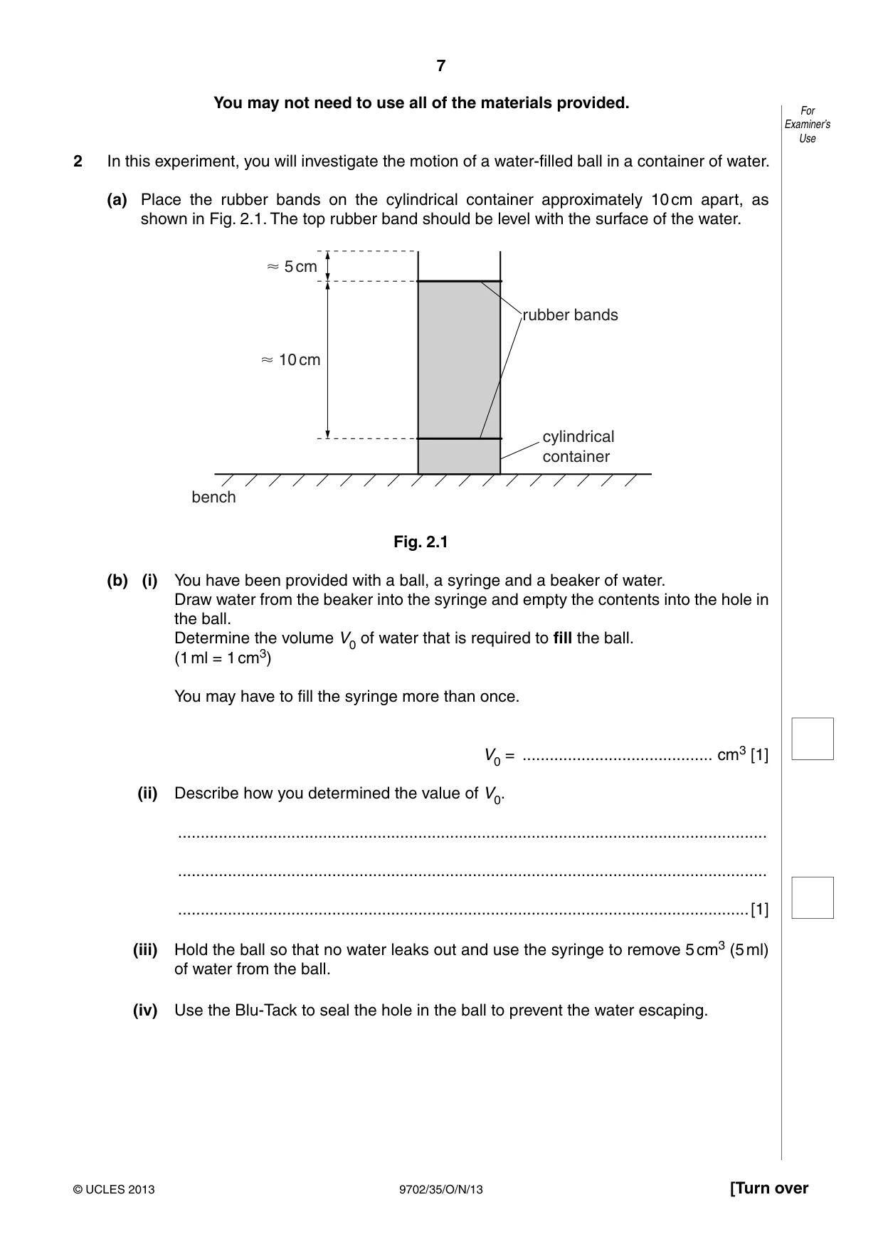 Cambridge A Level Physics 9702 2013 Oct/Nov Paper 3 · Variant 5 question paper, page 7 of 12
