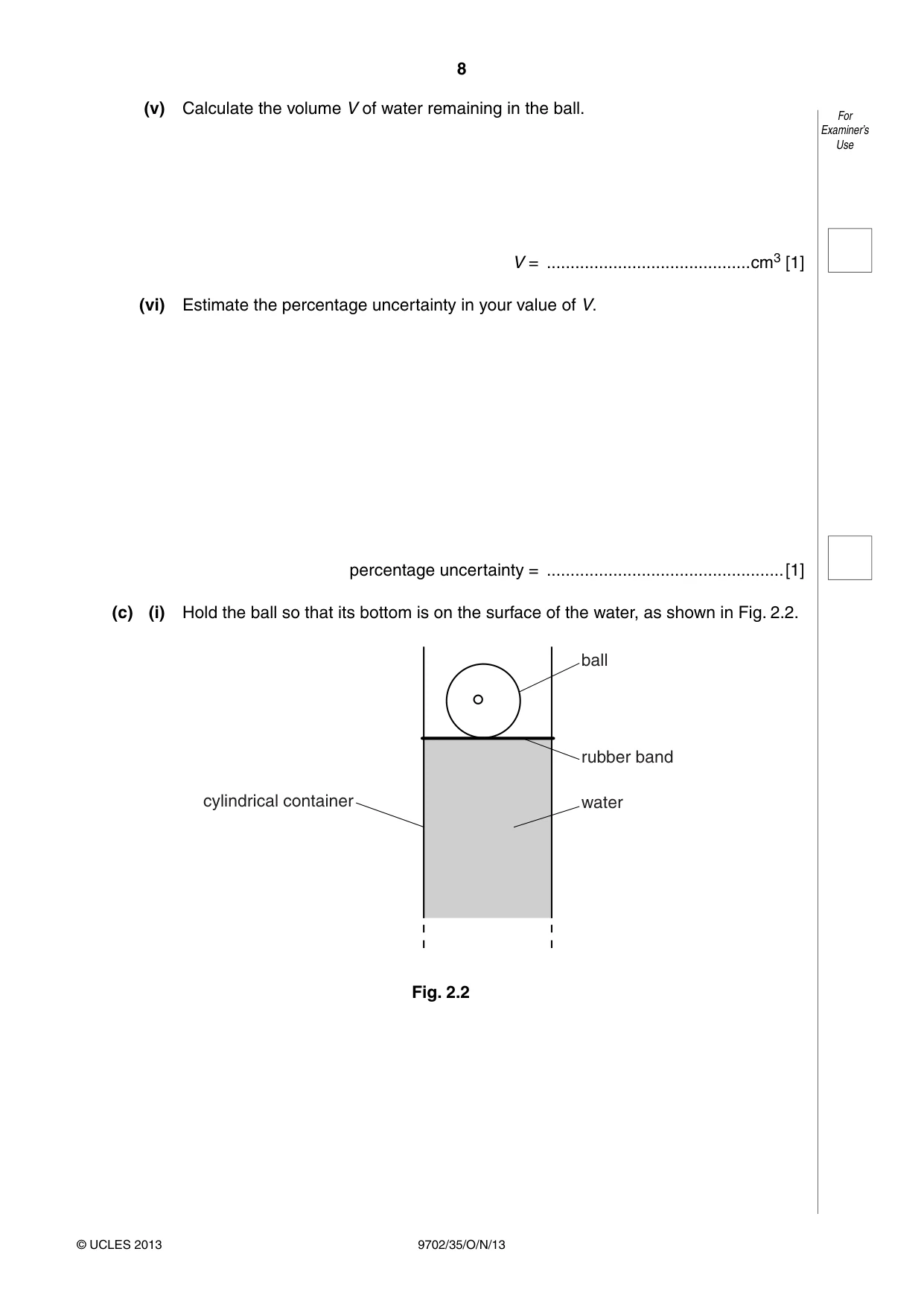 Cambridge A Level Physics 9702 2013 Oct/Nov Paper 3 · Variant 5 question paper, page 8 of 12
