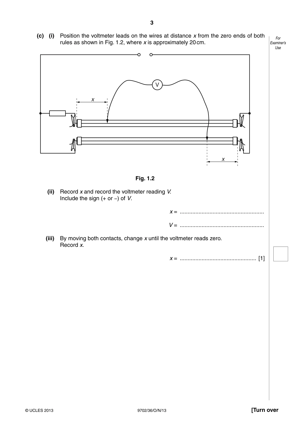 Cambridge A Level Physics 9702 2013 Oct/Nov Paper 3 · Variant 6 question paper, page 3 of 12