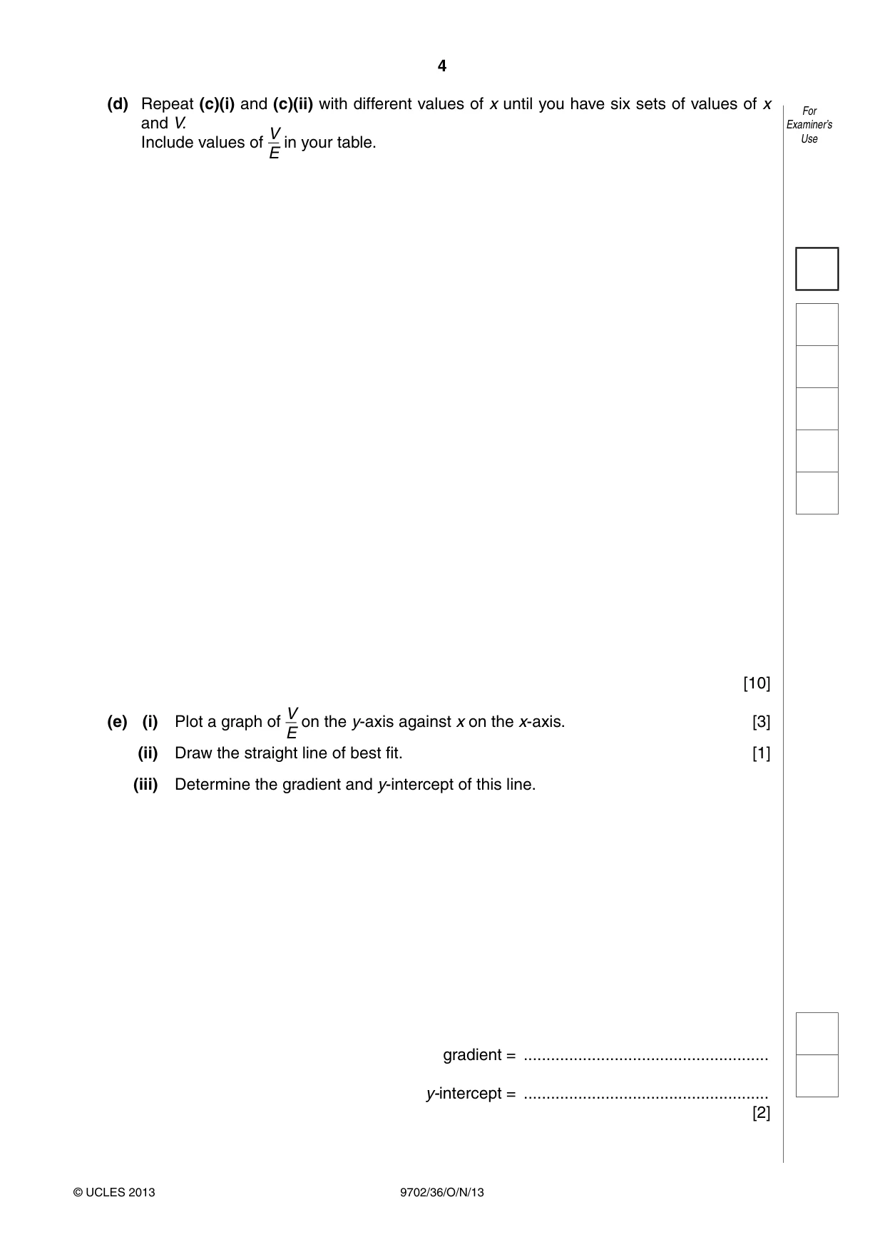 Cambridge A Level Physics 9702 2013 Oct/Nov Paper 3 · Variant 6 question paper, page 4 of 12