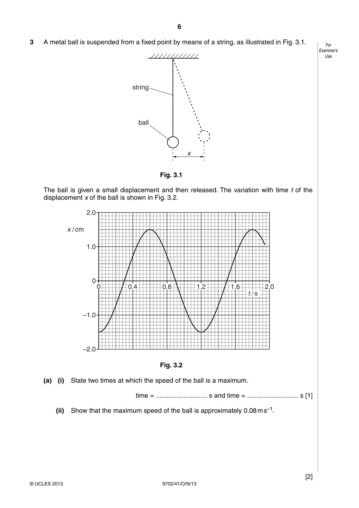 Cambridge A Level Physics 9702 2013 Oct/Nov Paper 4 · Variant 1 question paper, page 6 of 24