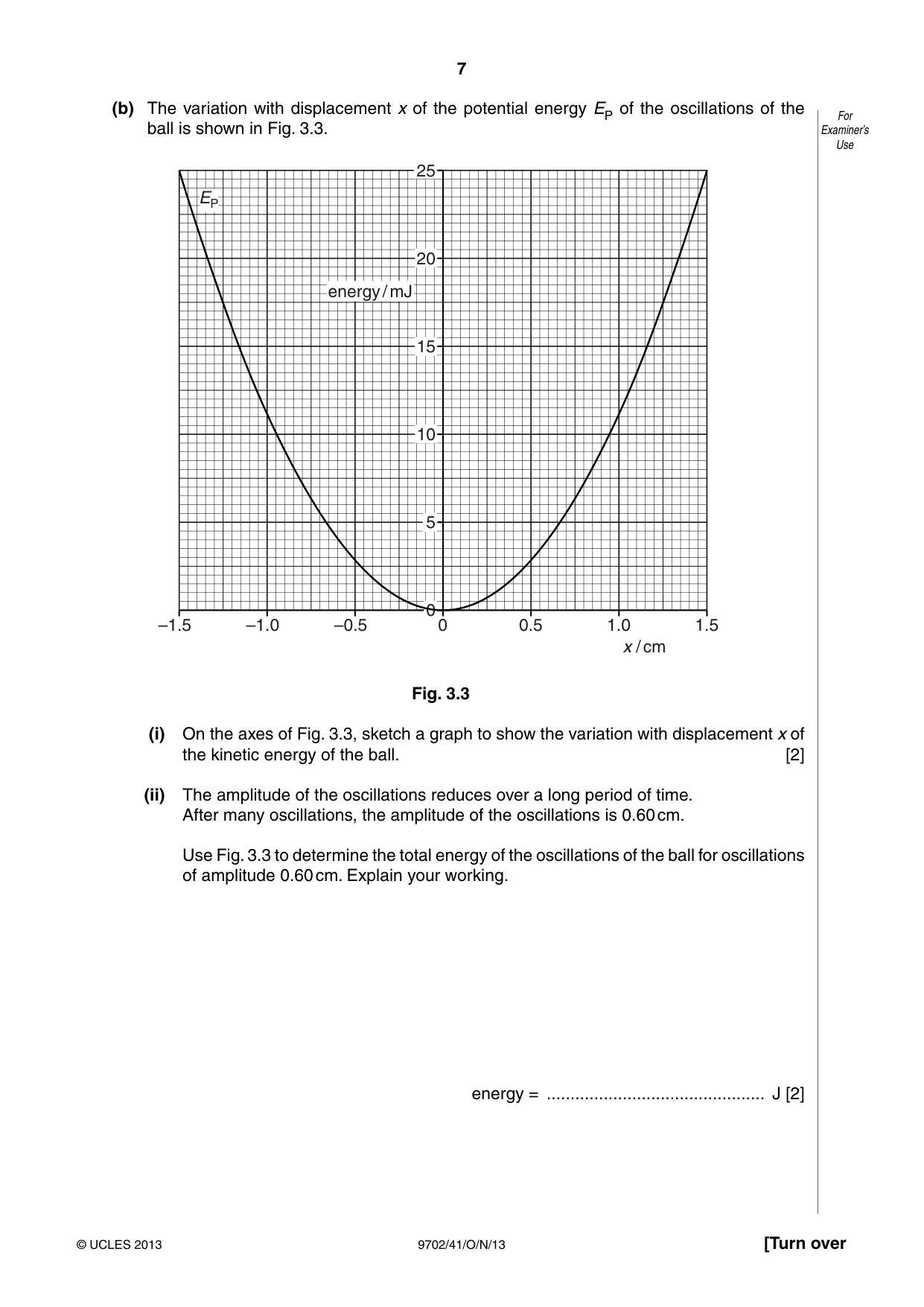 Cambridge A Level Physics 9702 2013 Oct/Nov Paper 4 · Variant 1 question paper, page 7 of 24