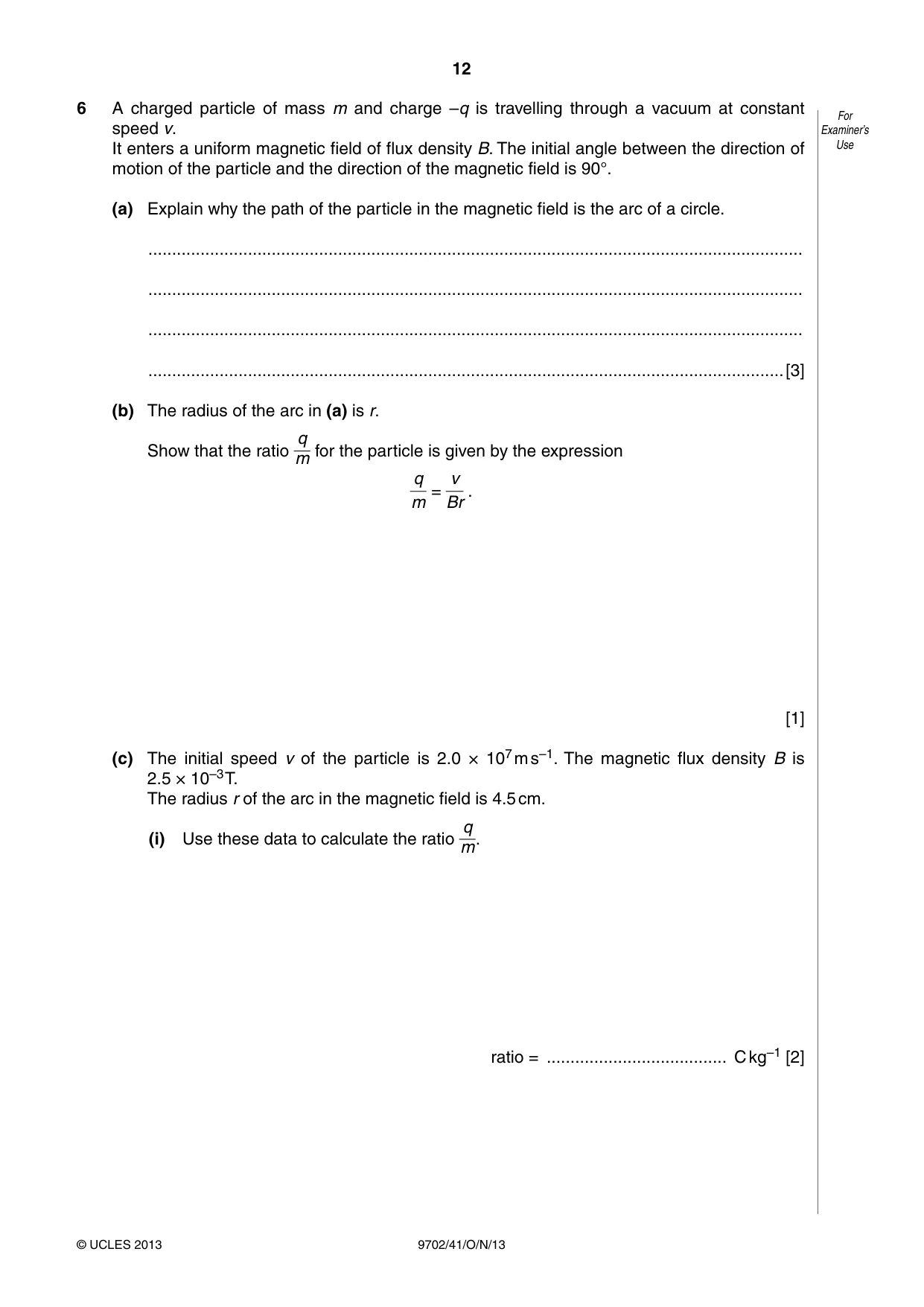 Cambridge A Level Physics 9702 2013 Oct/Nov Paper 4 · Variant 1 question paper, page 12 of 24