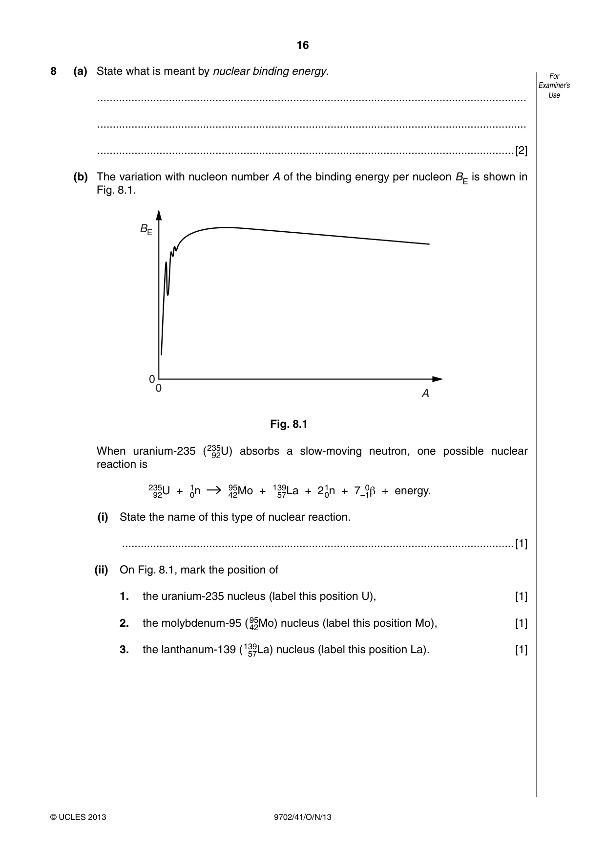 Cambridge A Level Physics 9702 2013 Oct/Nov Paper 4 · Variant 1 question paper, page 16 of 24