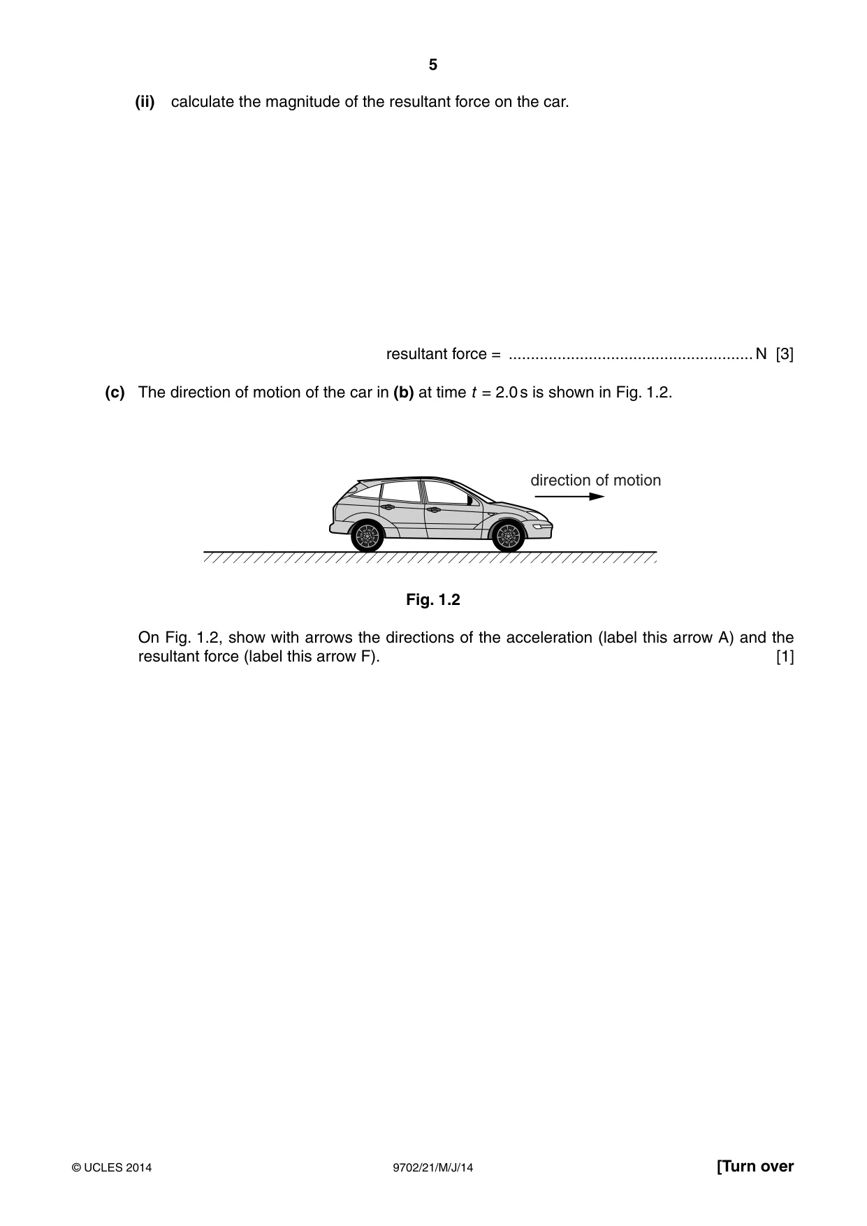 Cambridge A Level Physics 9702 2014 May/June Paper 2 · Variant 1 question paper, page 5 of 16