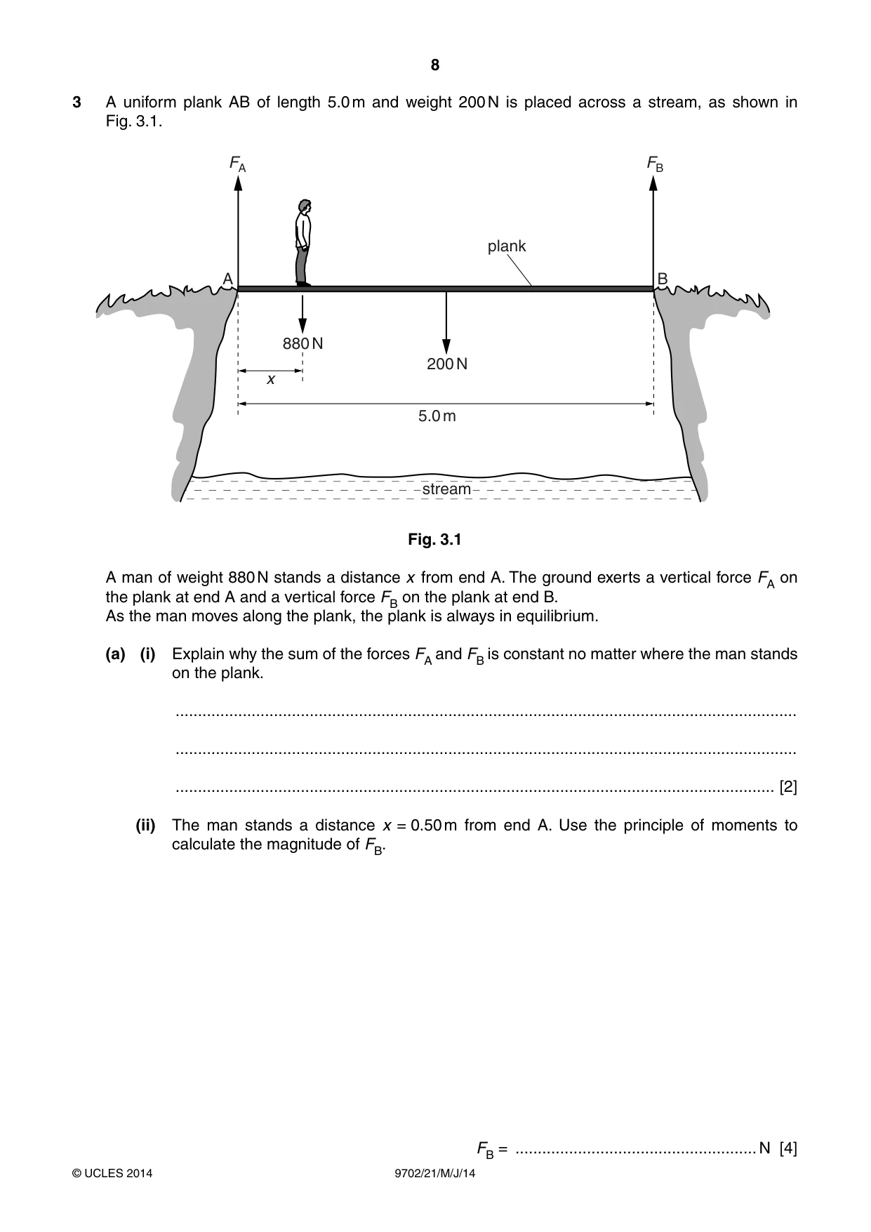 Cambridge A Level Physics 9702 2014 May/June Paper 2 · Variant 1 question paper, page 8 of 16