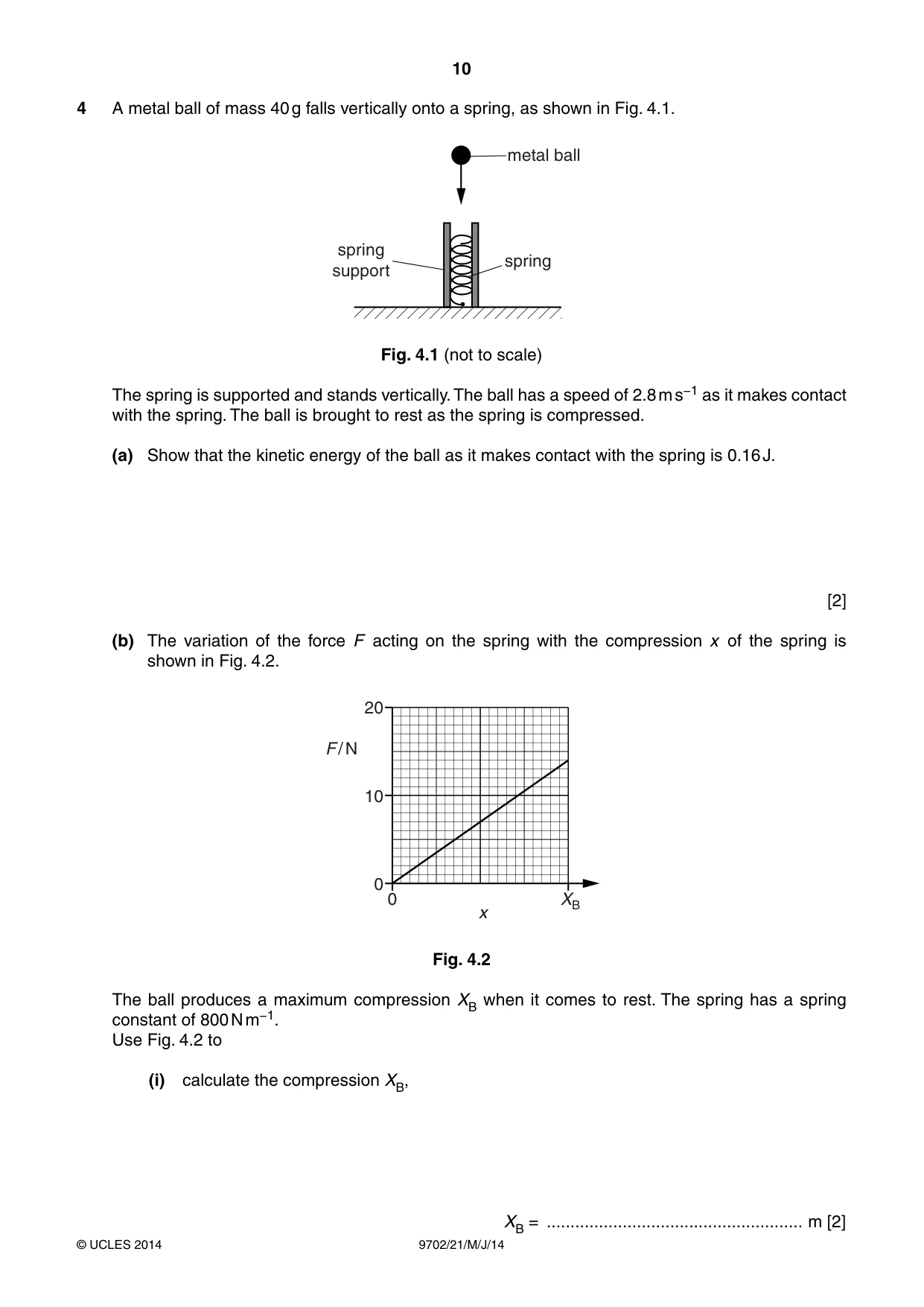 Cambridge A Level Physics 9702 2014 May/June Paper 2 · Variant 1 question paper, page 10 of 16