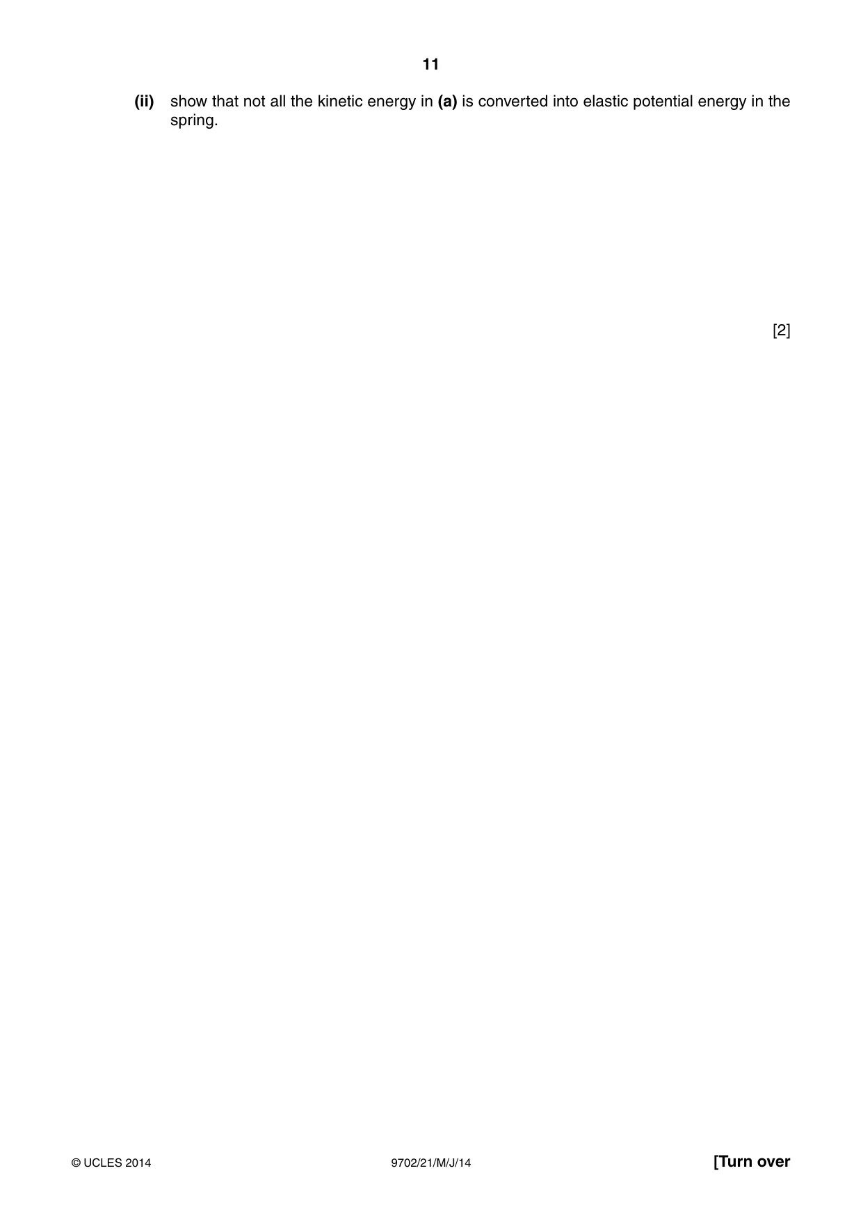Cambridge A Level Physics 9702 2014 May/June Paper 2 · Variant 1 question paper, page 11 of 16