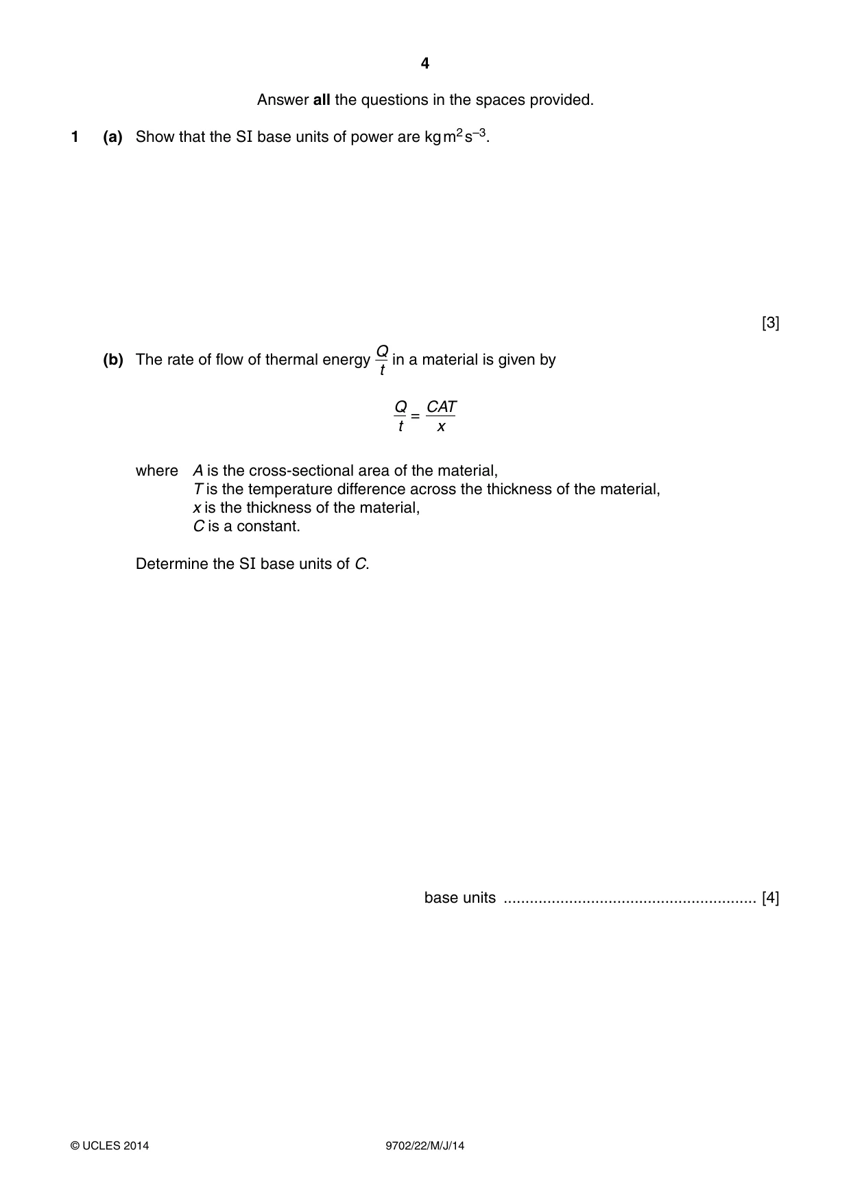 Cambridge A Level Physics 9702 2014 May/June Paper 2 · Variant 2 question paper, page 4 of 16