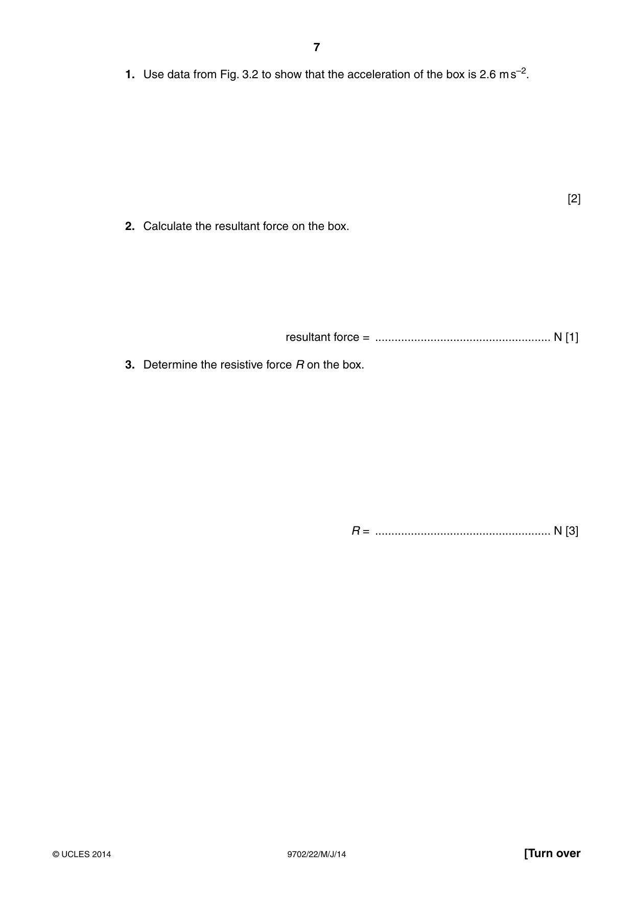 Cambridge A Level Physics 9702 2014 May/June Paper 2 · Variant 2 question paper, page 7 of 16