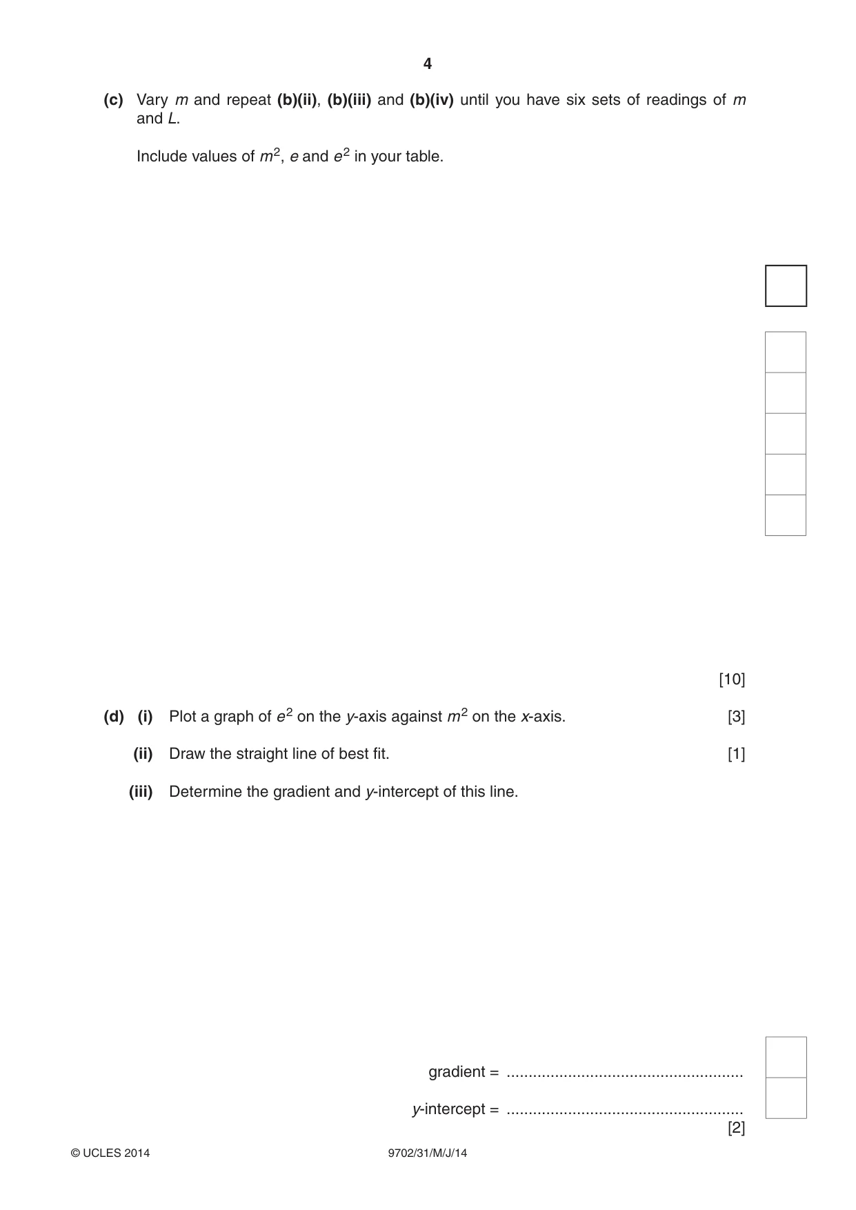 Cambridge A Level Physics 9702 2014 May/June Paper 3 · Variant 1 question paper, page 4 of 12