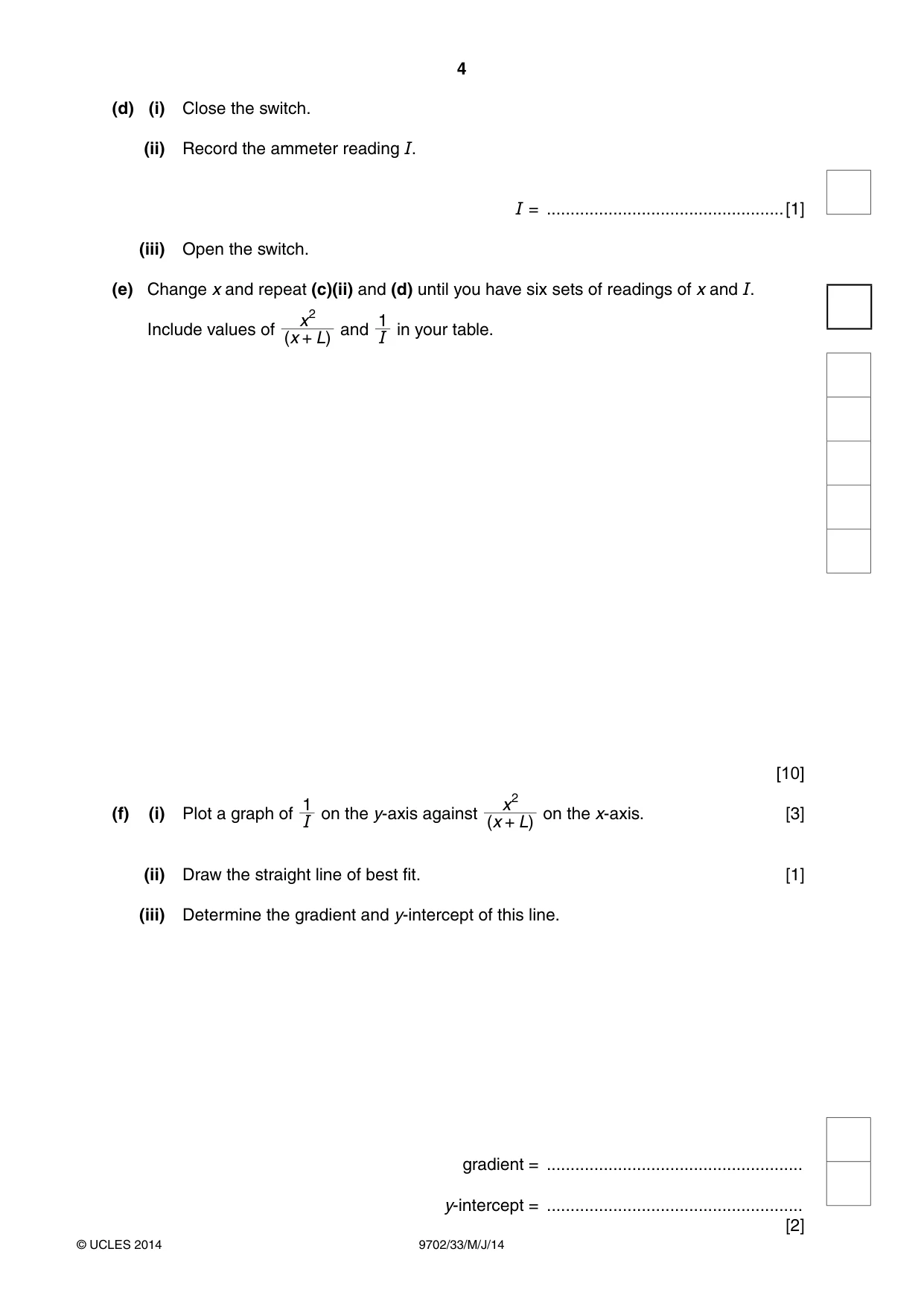 Cambridge A Level Physics 9702 2014 May/June Paper 3 · Variant 3 question paper, page 4 of 12
