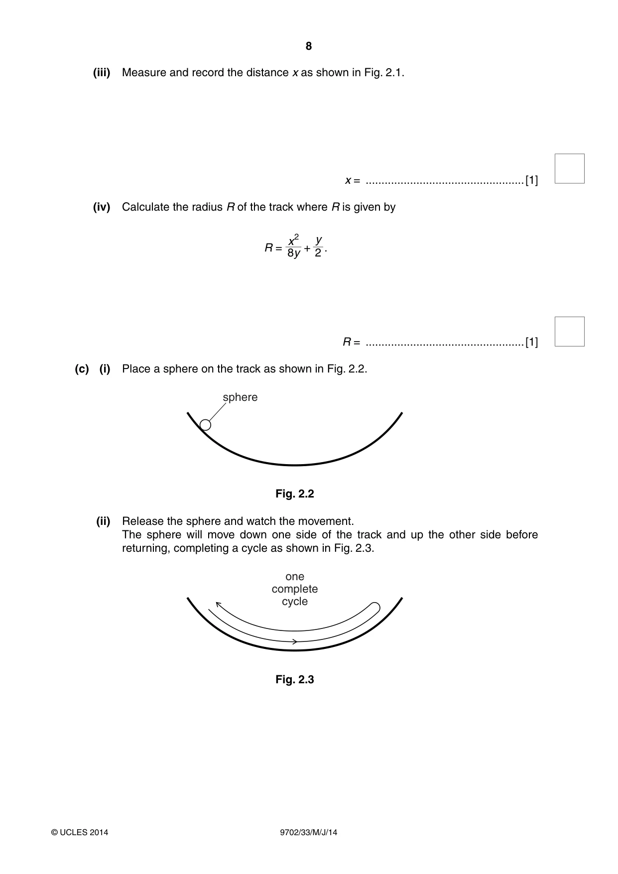 Cambridge A Level Physics 9702 2014 May/June Paper 3 · Variant 3 question paper, page 8 of 12