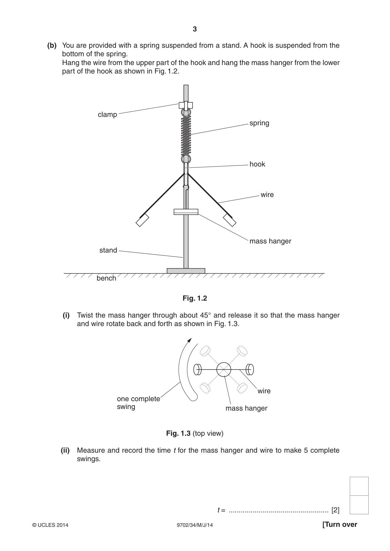 Cambridge A Level Physics 9702 2014 May/June Paper 3 · Variant 4 question paper, page 3 of 12