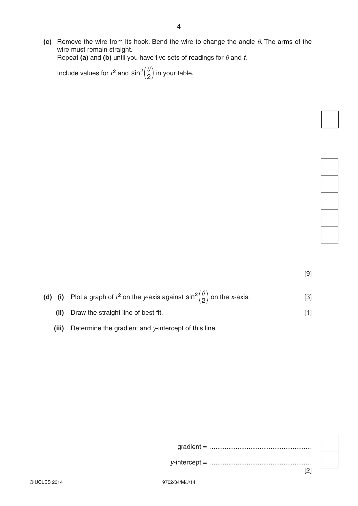 Cambridge A Level Physics 9702 2014 May/June Paper 3 · Variant 4 question paper, page 4 of 12