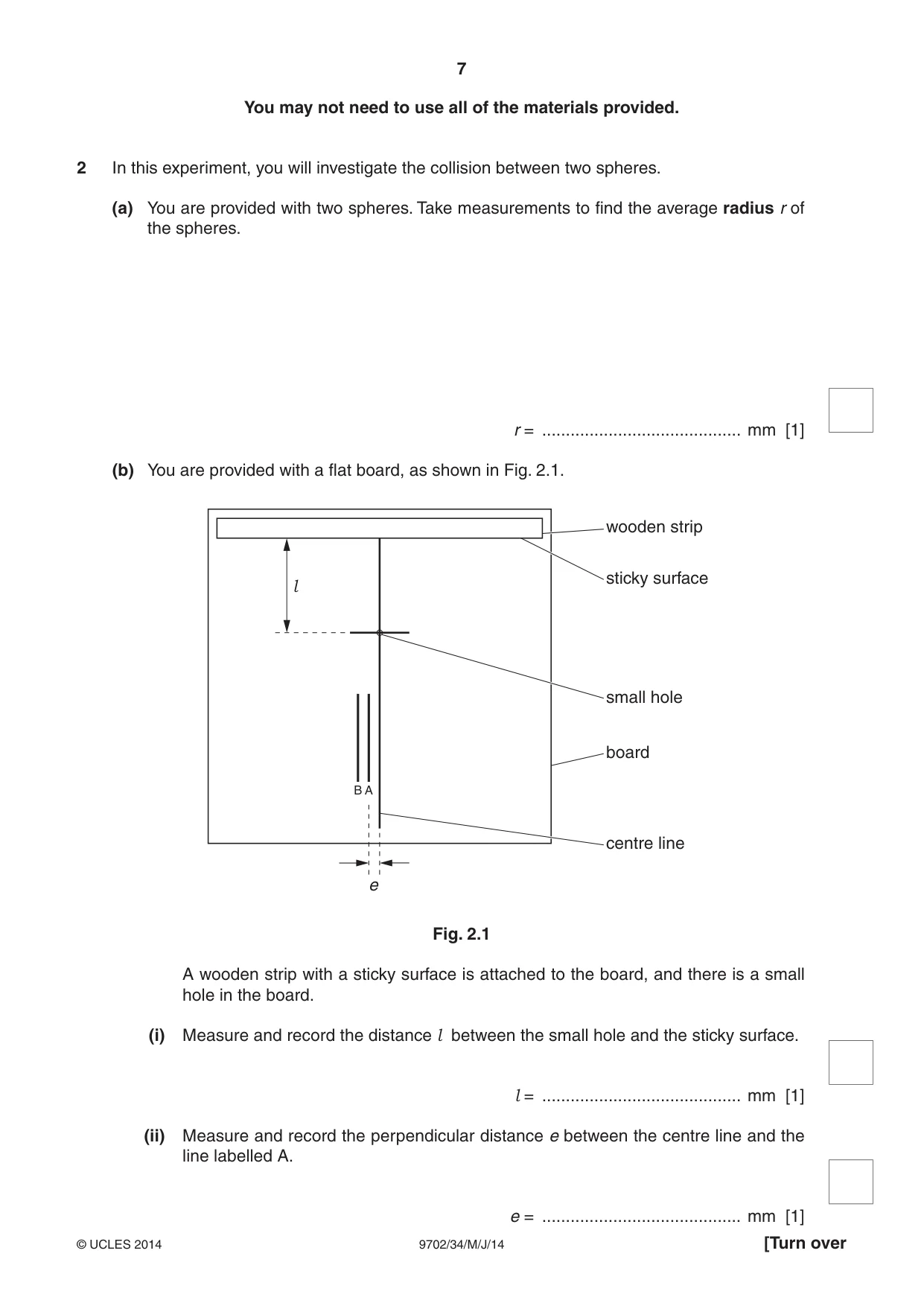 Cambridge A Level Physics 9702 2014 May/June Paper 3 · Variant 4 question paper, page 7 of 12