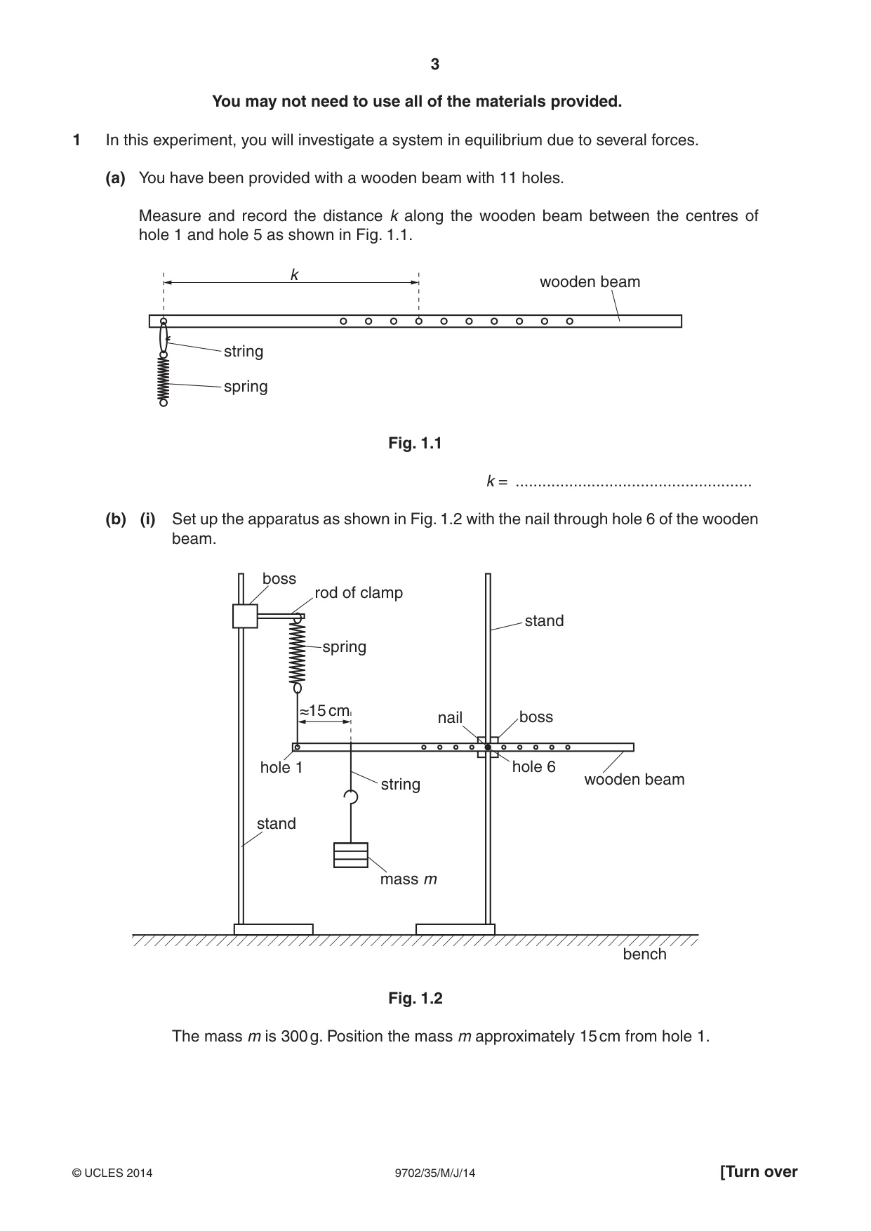 Cambridge A Level Physics 9702 2014 May/June Paper 3 · Variant 5 question paper, page 3 of 16