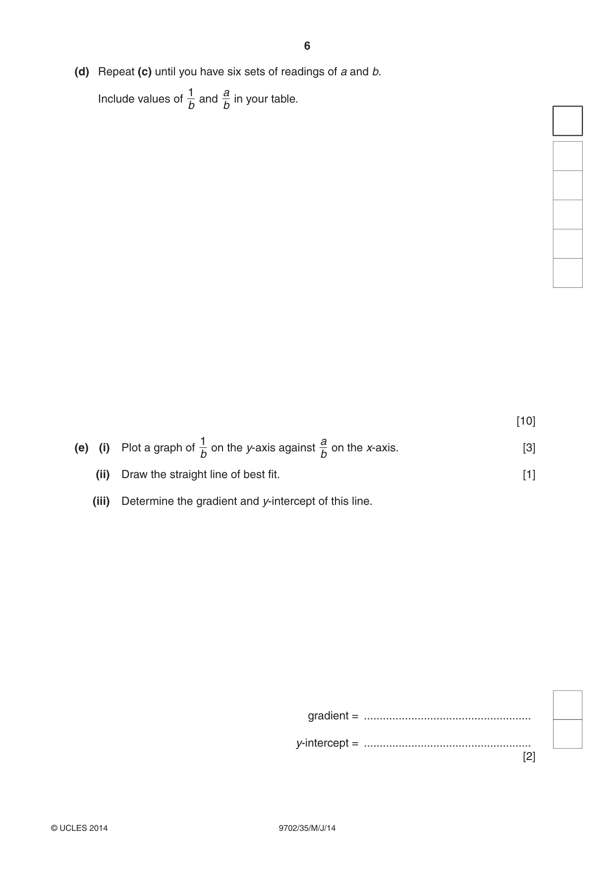 Cambridge A Level Physics 9702 2014 May/June Paper 3 · Variant 5 question paper, page 6 of 16