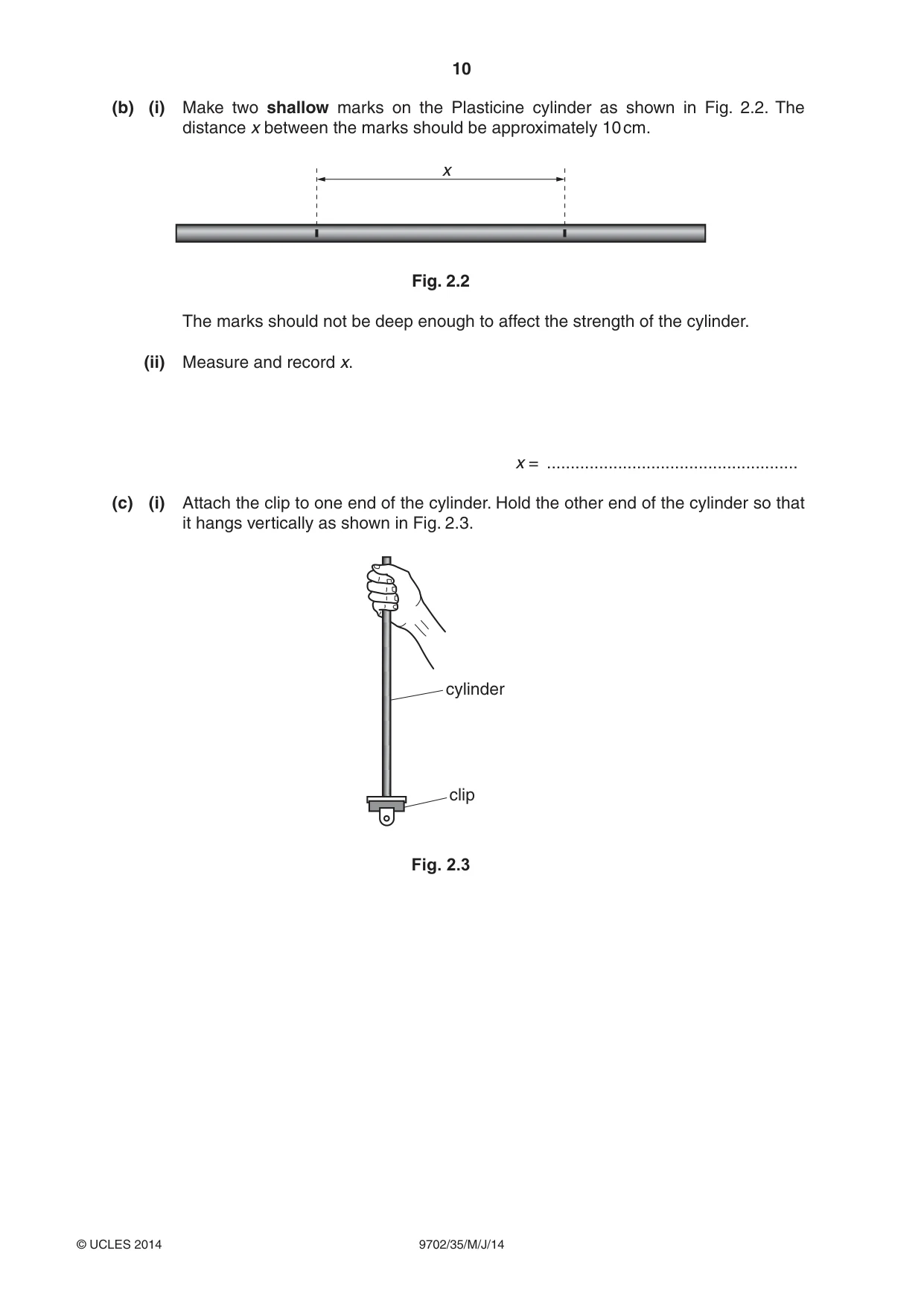 Cambridge A Level Physics 9702 2014 May/June Paper 3 · Variant 5 question paper, page 10 of 16