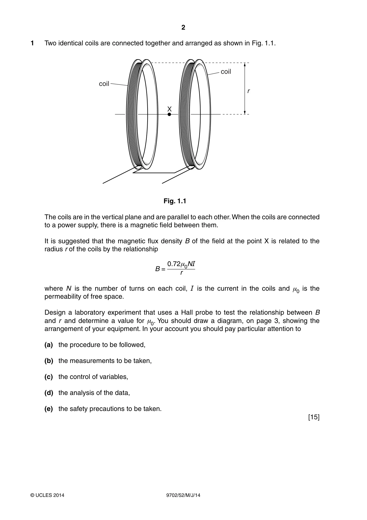 Cambridge A Level Physics 9702 2014 May/June Paper 5 · Variant 2 question paper, page 2 of 8